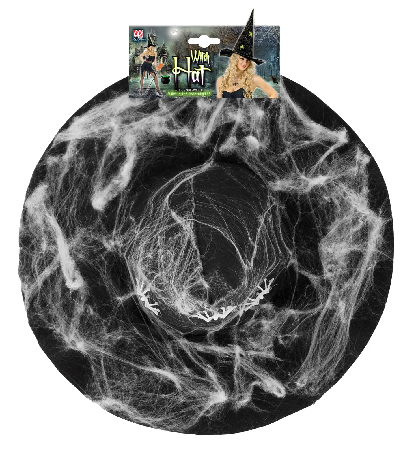 Heksenhoed met spinnen zwart - Image 5