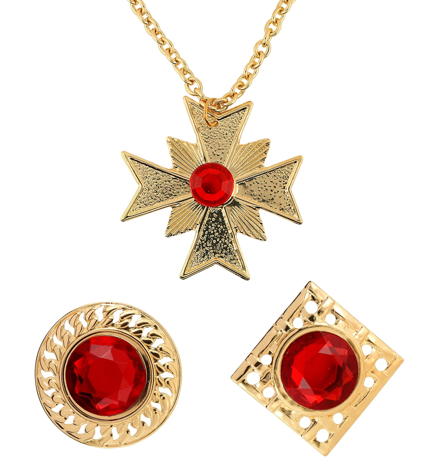 Dracula ketting met ringen Robijn - Image 2