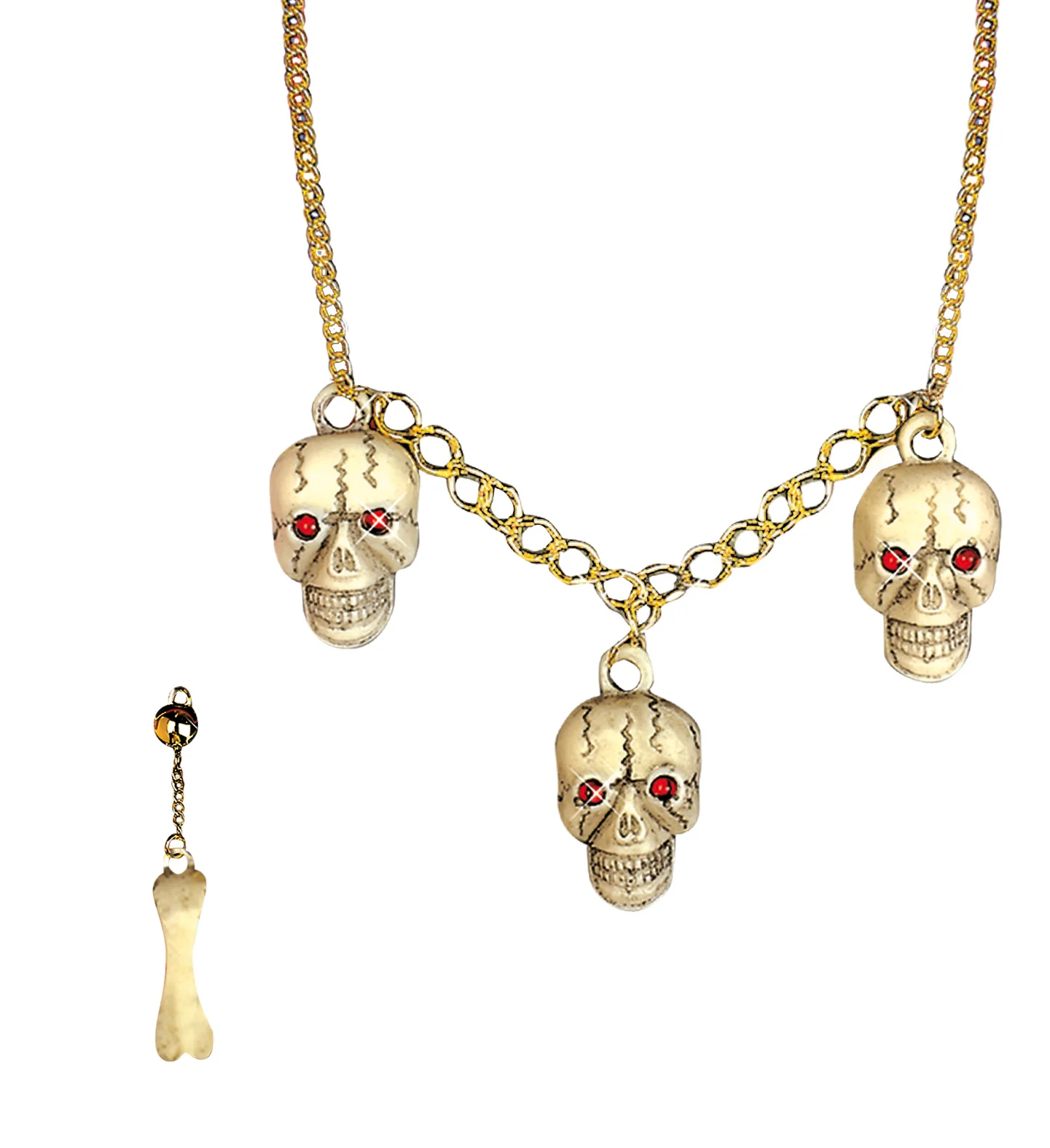 Ketting met schedels en oorbellen - Image 2