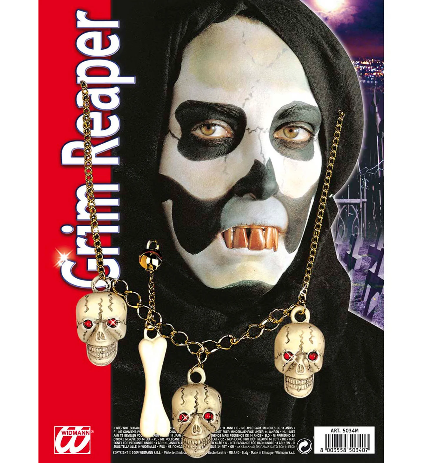 Ketting met schedels en oorbellen - Image 3