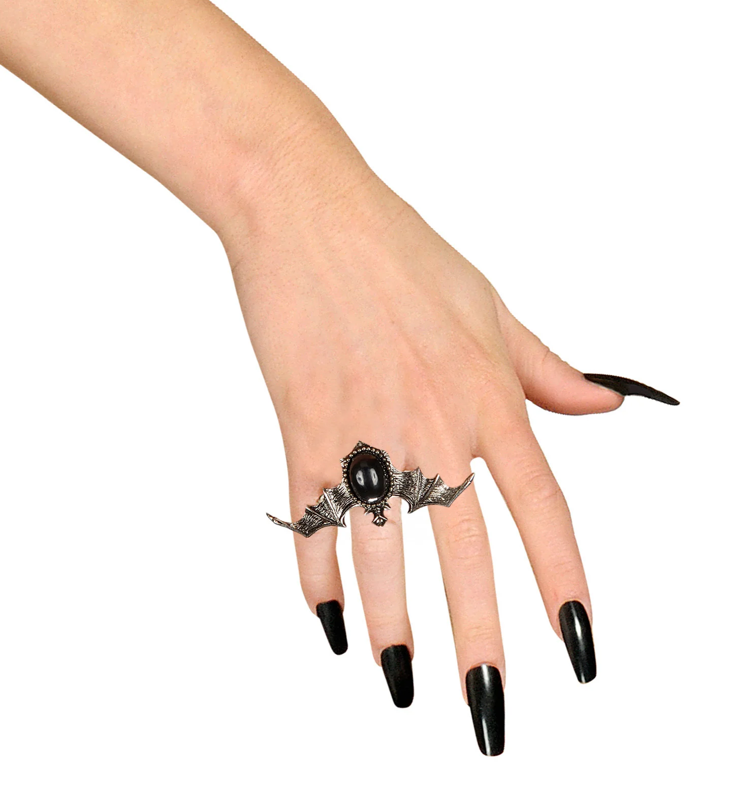 Vleermuis ring met zwarte gemsteen - Image 2