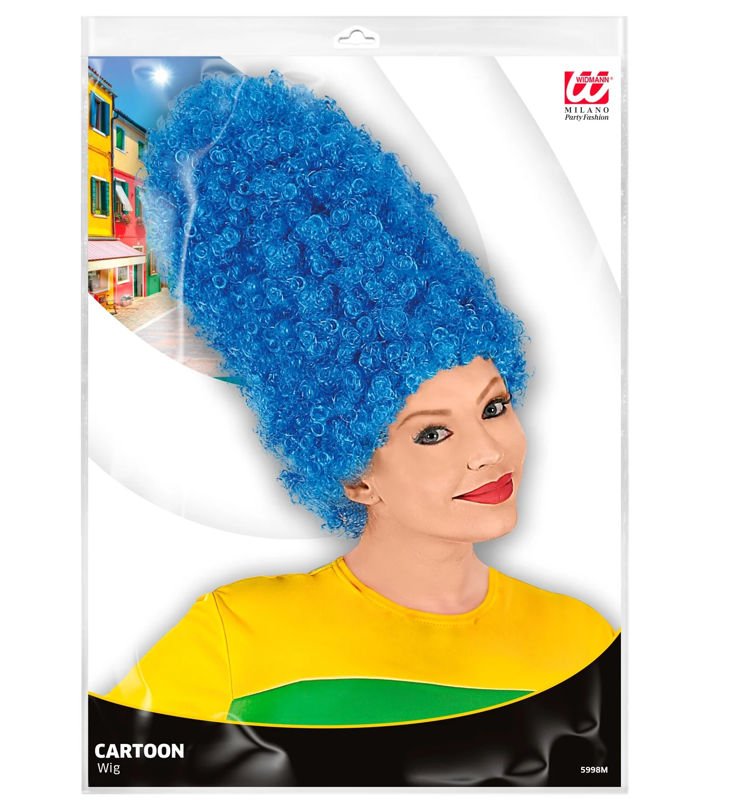 Cartoon pruik blauw - Image 3