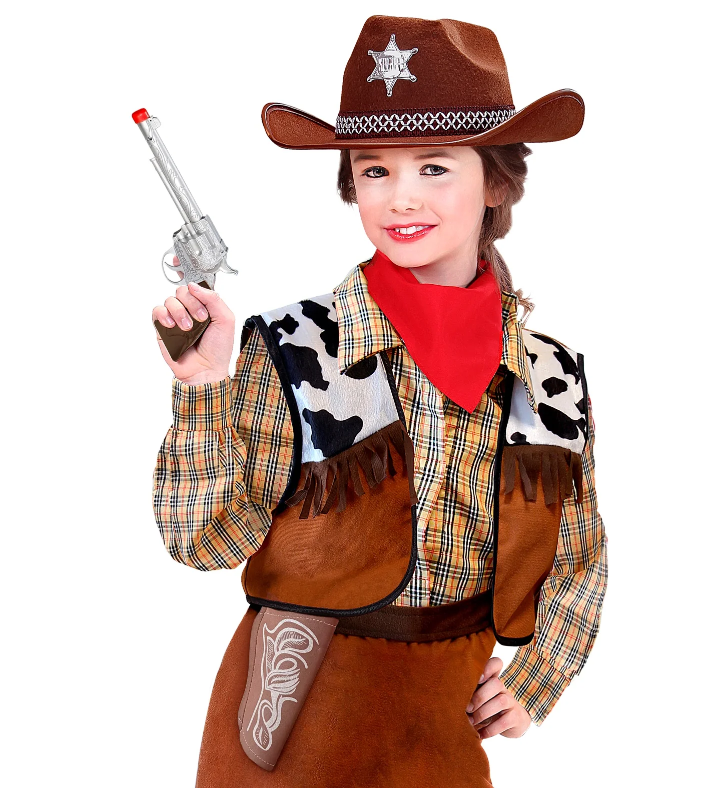 Cowboy pistool met holster bruin - Image 3