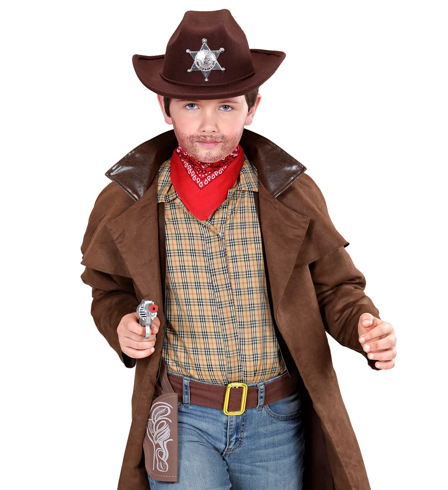 Cowboy pistool met holster bruin - Image 5