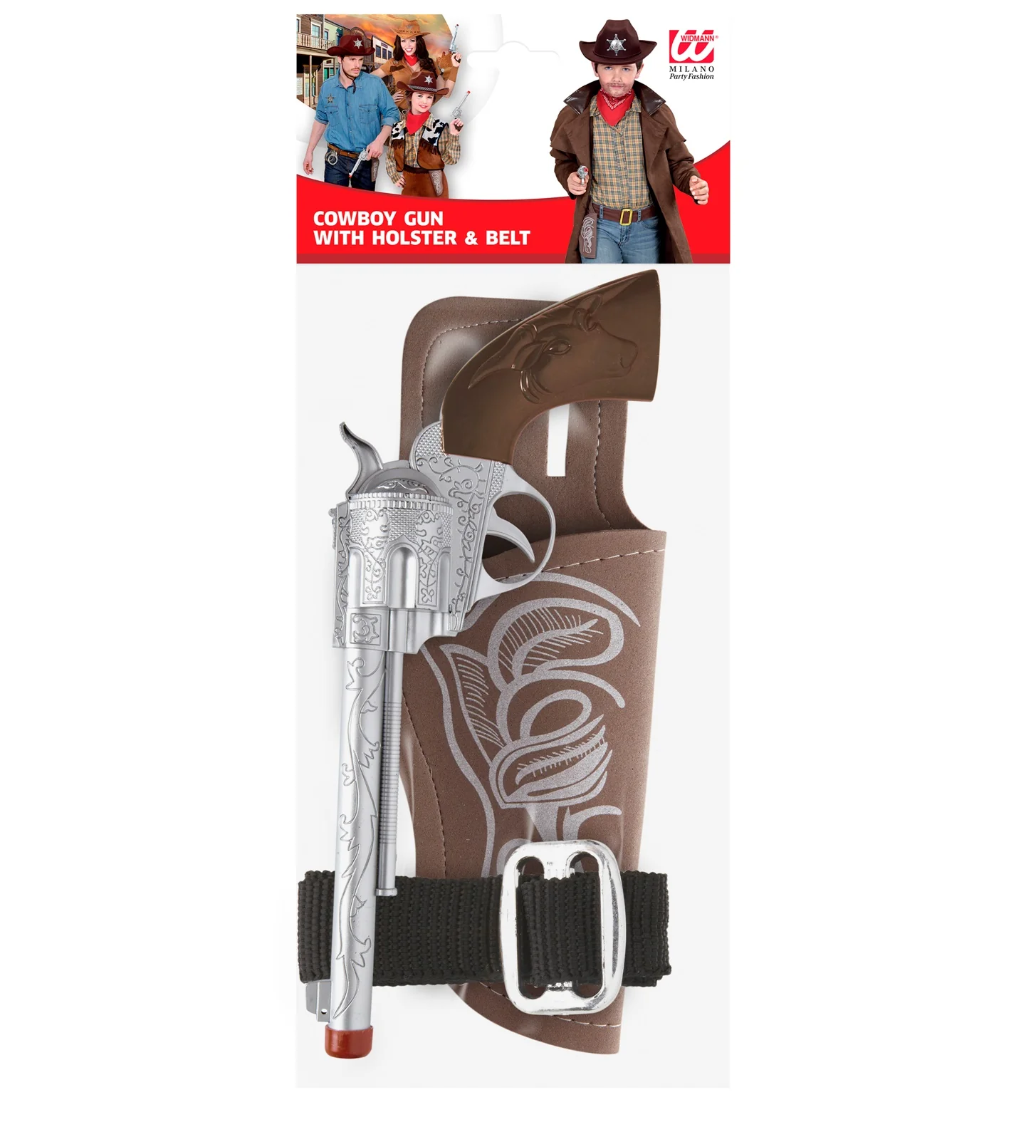 Cowboy pistool met holster bruin - Image 6
