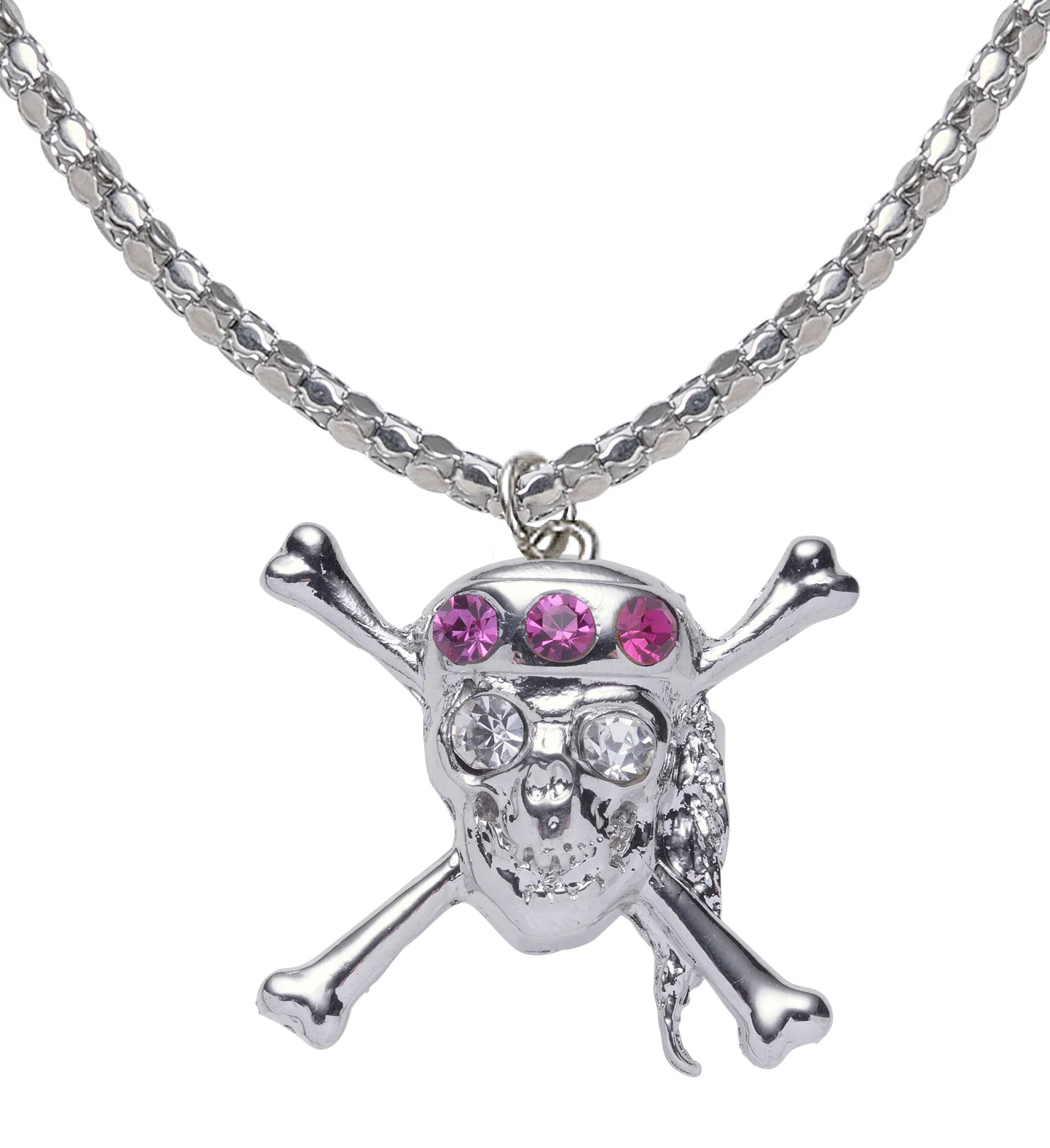 Piraten ketting schedel strass - Image 2