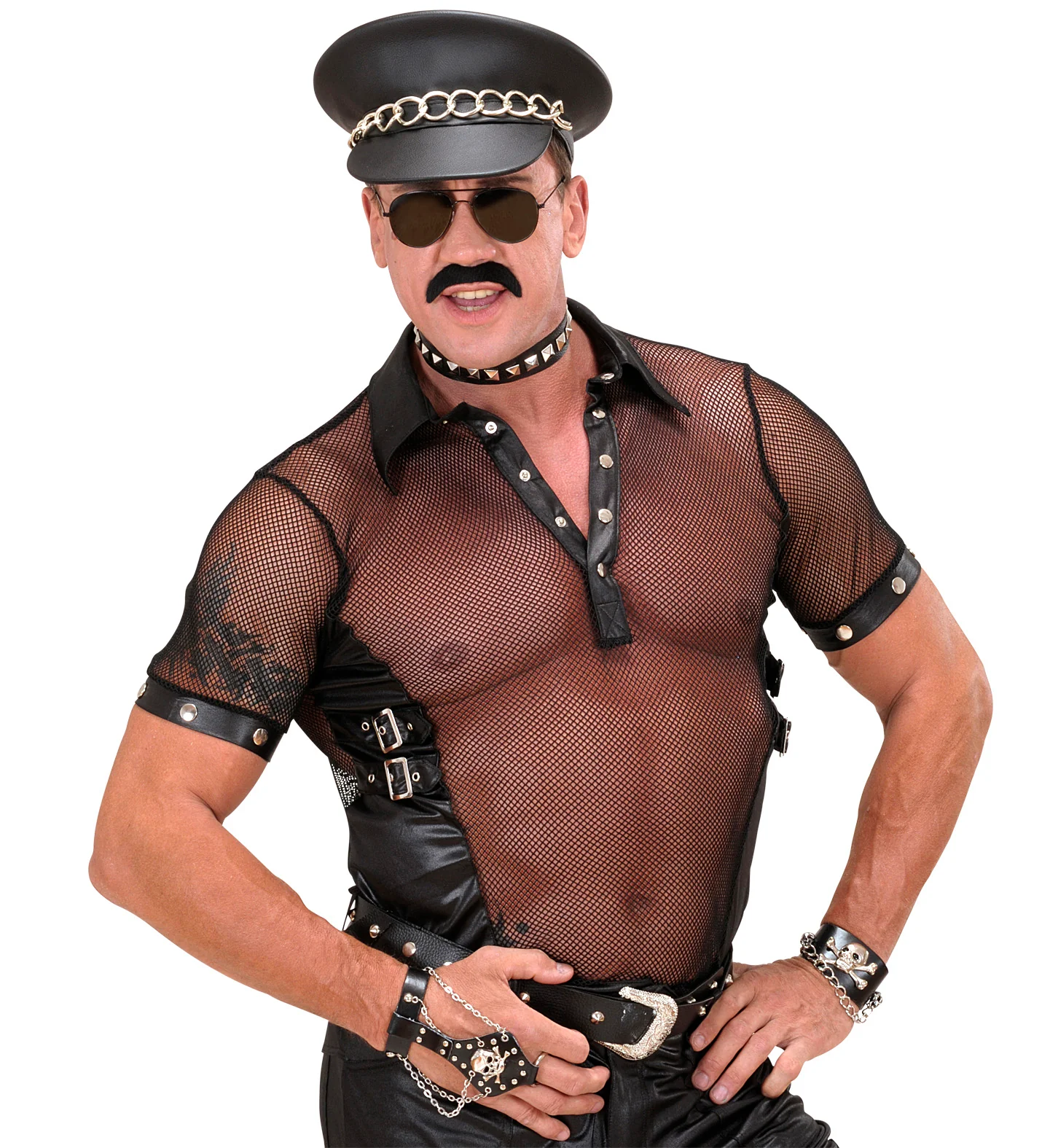 Hardrock nep leer pet - Image 3