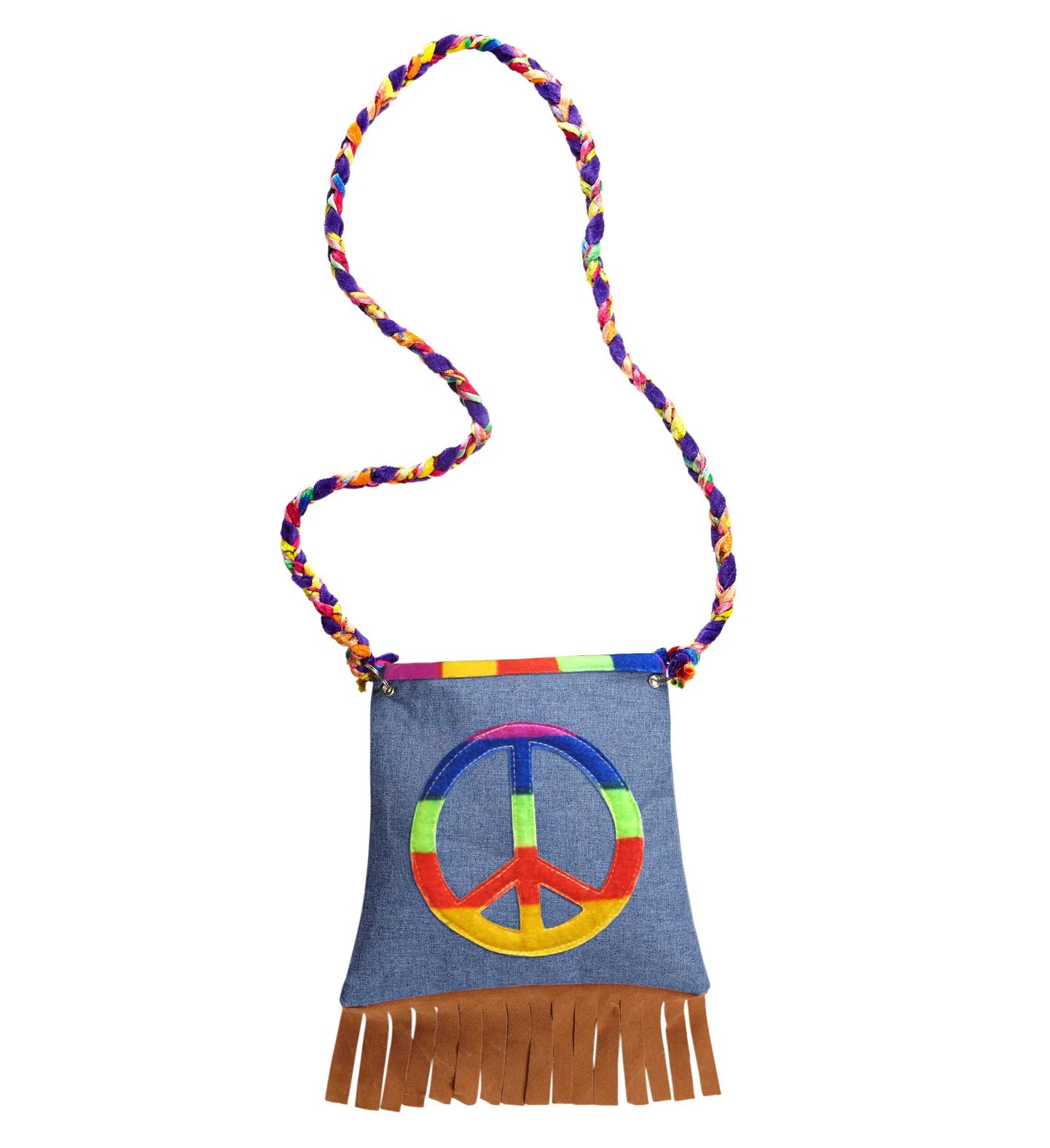 Handtas hippie peaceteken