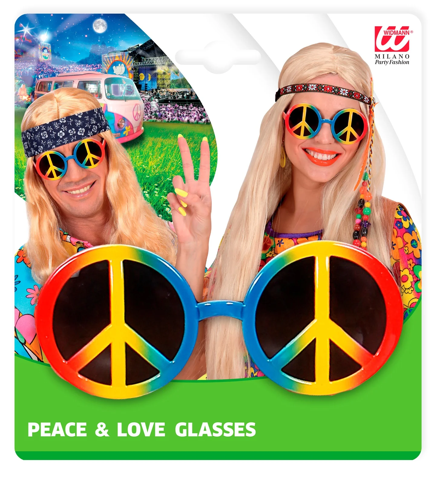 Hippie bril peace regenboog - Image 8