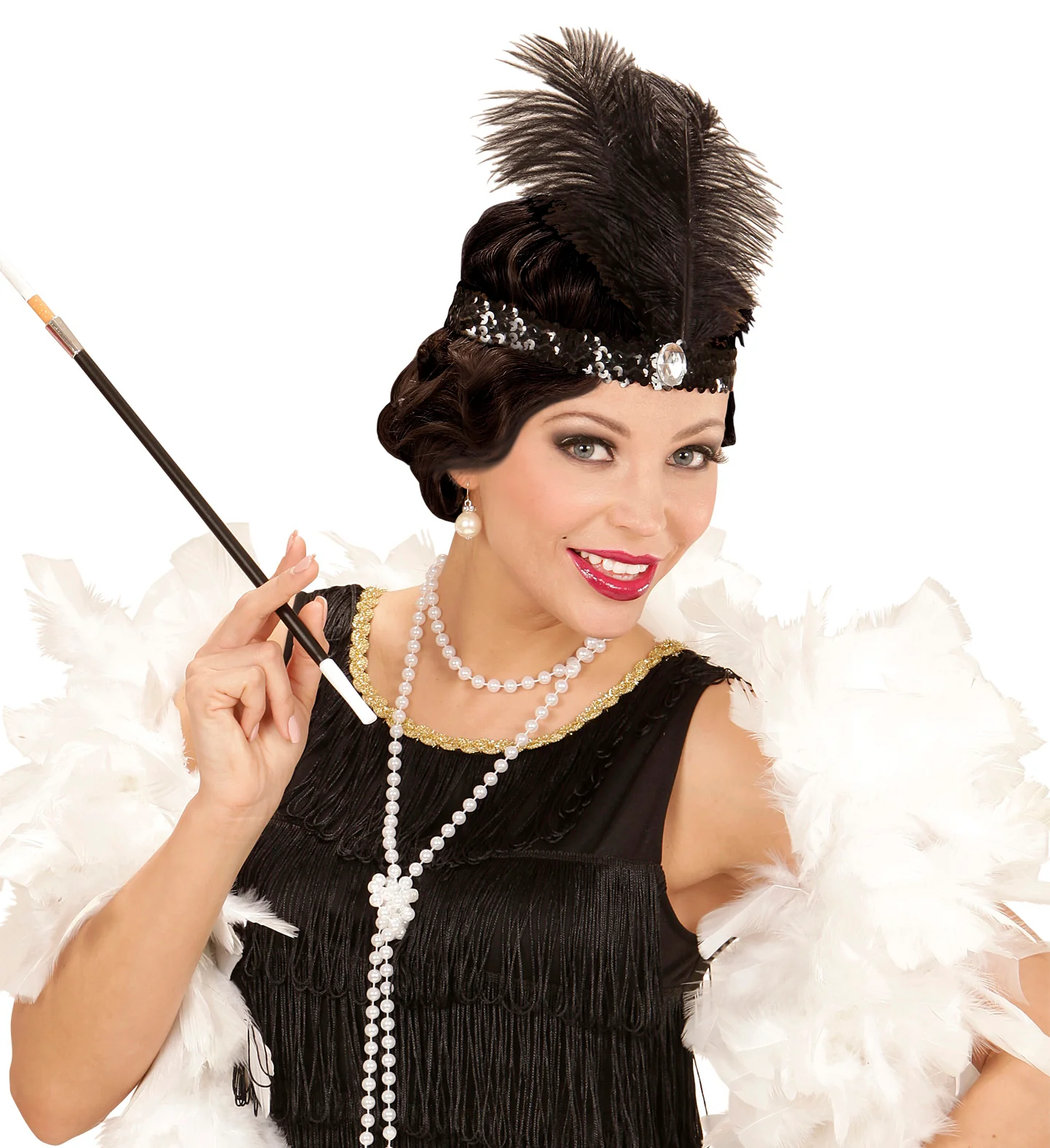 Charleston hoofdband met marabou - Image 2