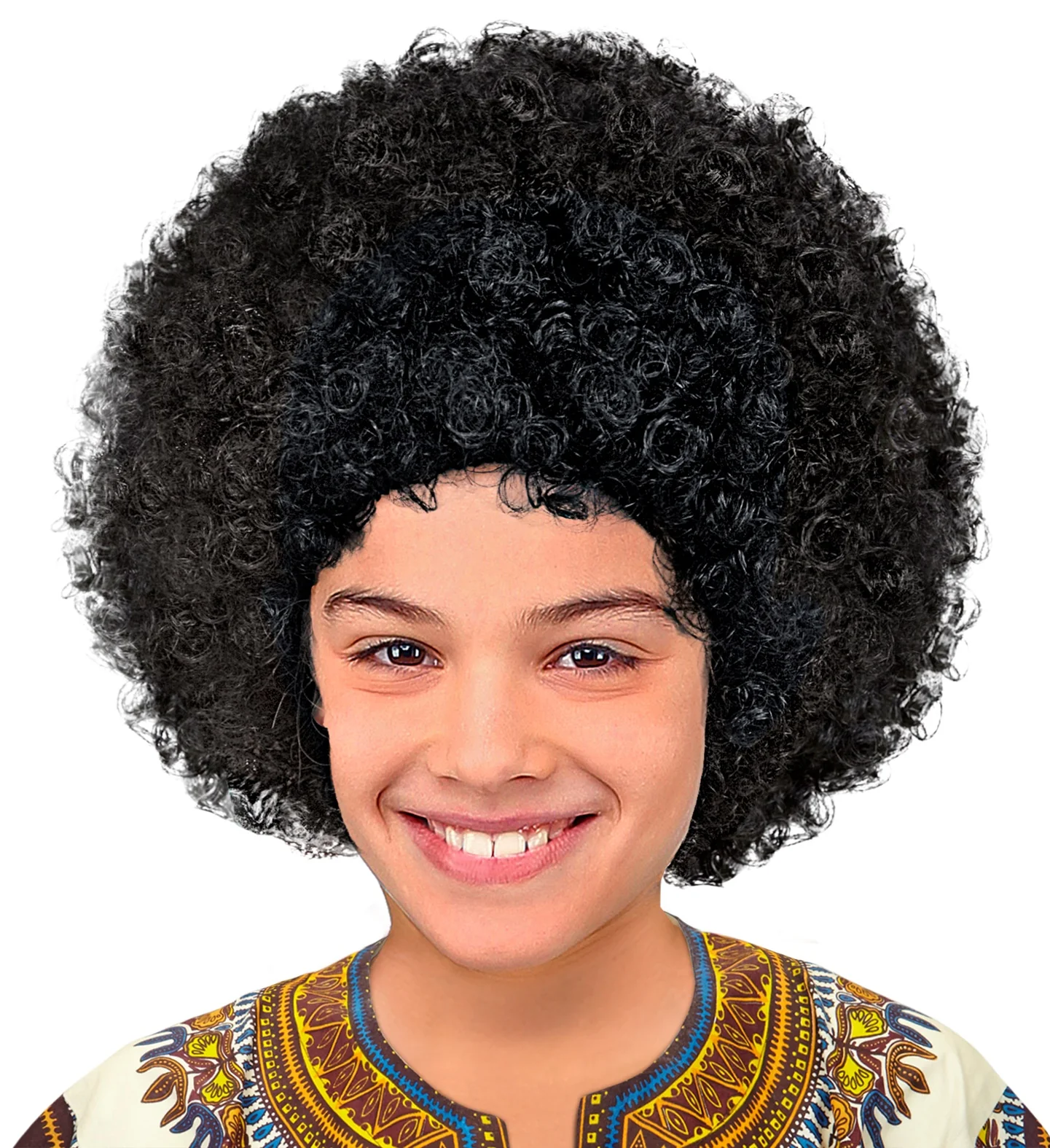 Afro pruik zwart kinderen
