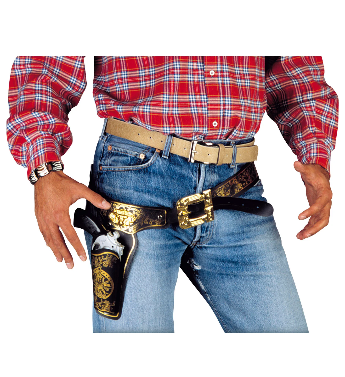 Holster cowboy met gouden print - Image 3