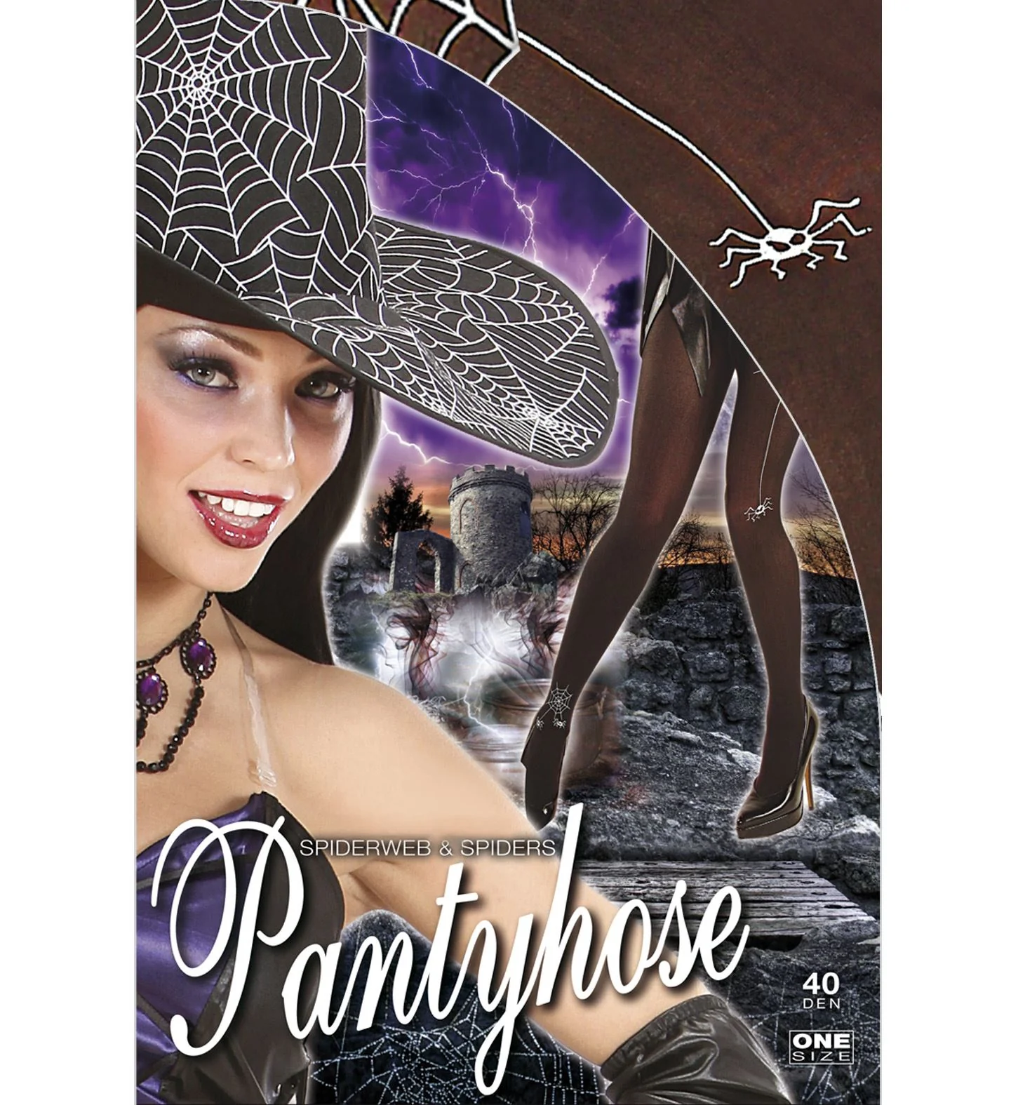 Spinnen panty volwassenen zwart - Image 3