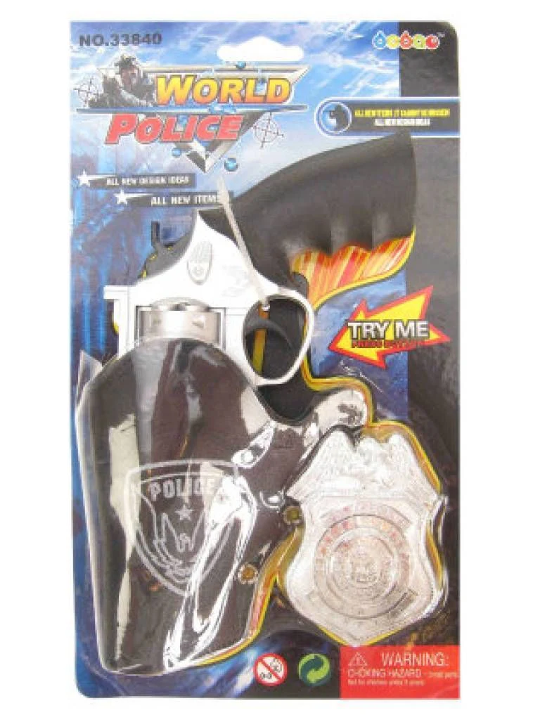 Politie pistool met holster en badge - Image 2