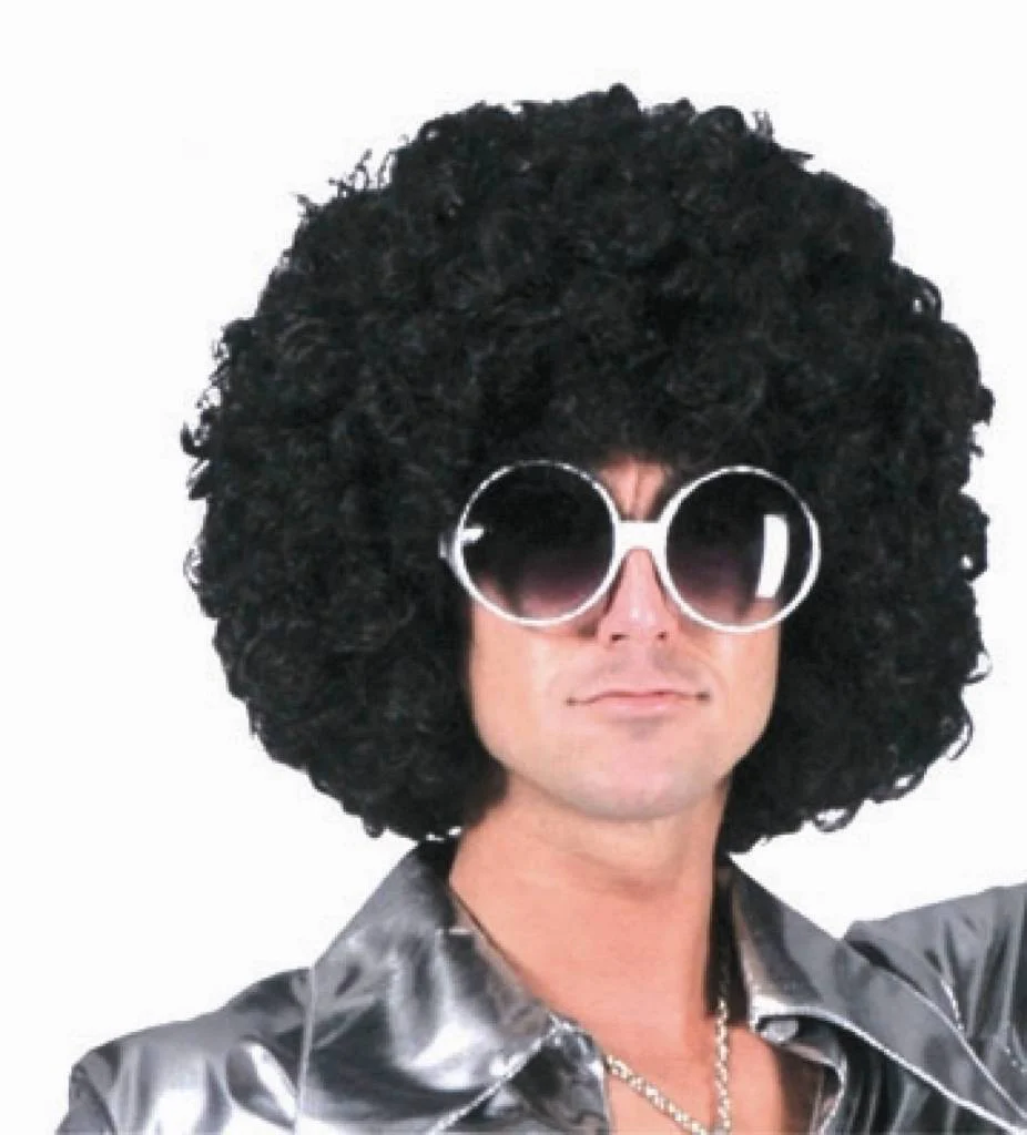 Afro pruik zwart krullen - Image 2