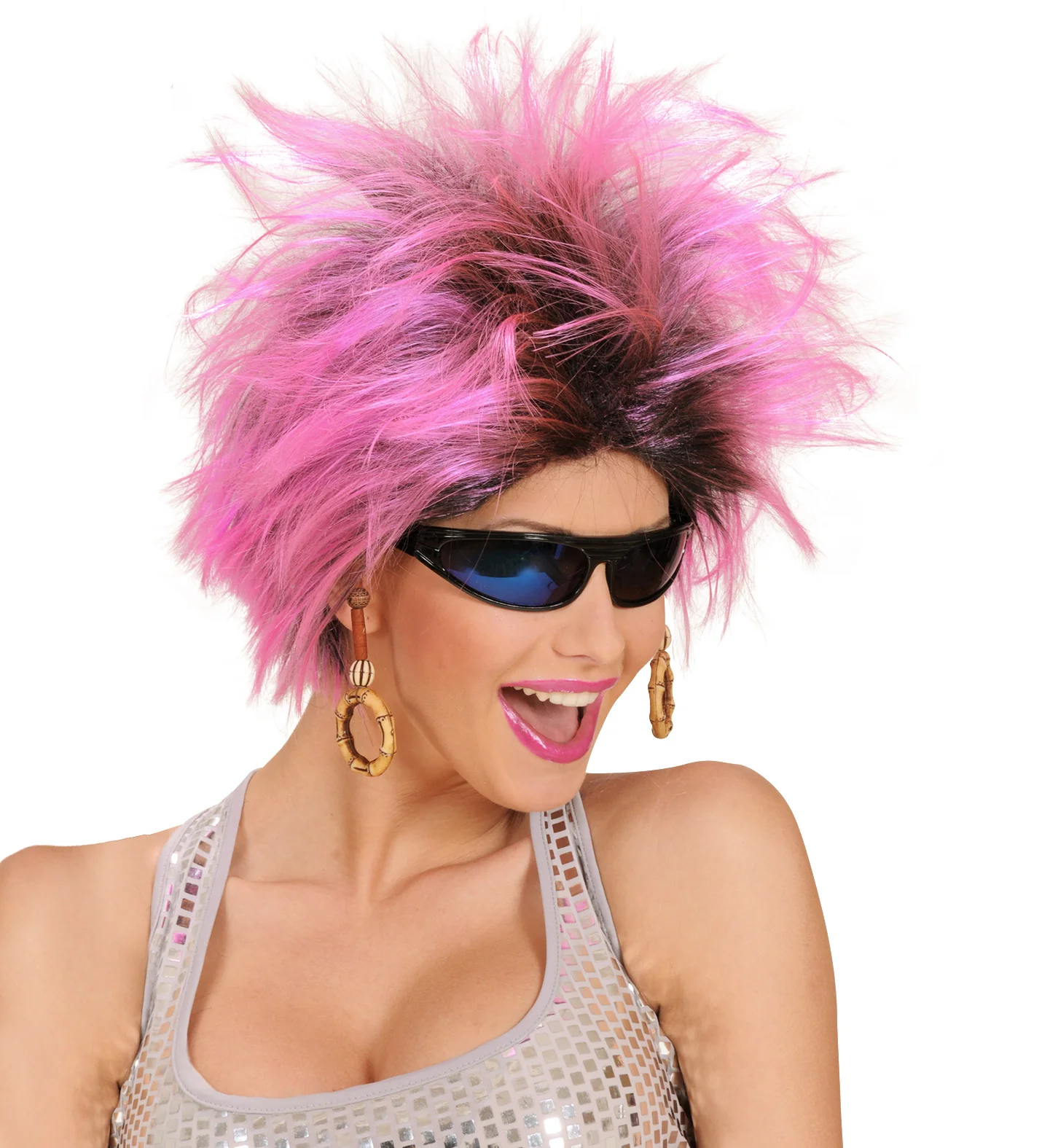 Roze pruik Frenzy - Image 2
