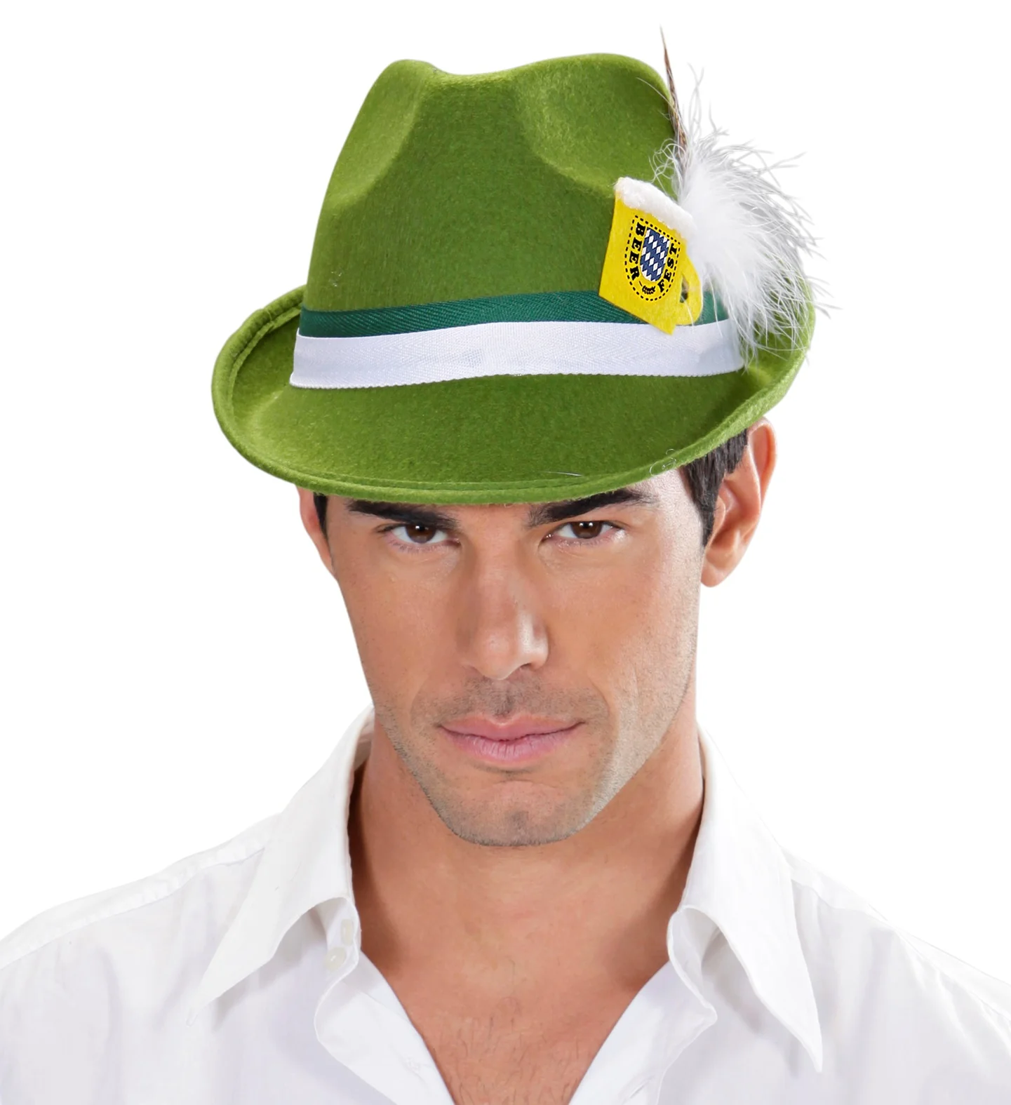 Tiroler hoed groen met veer - Image 2