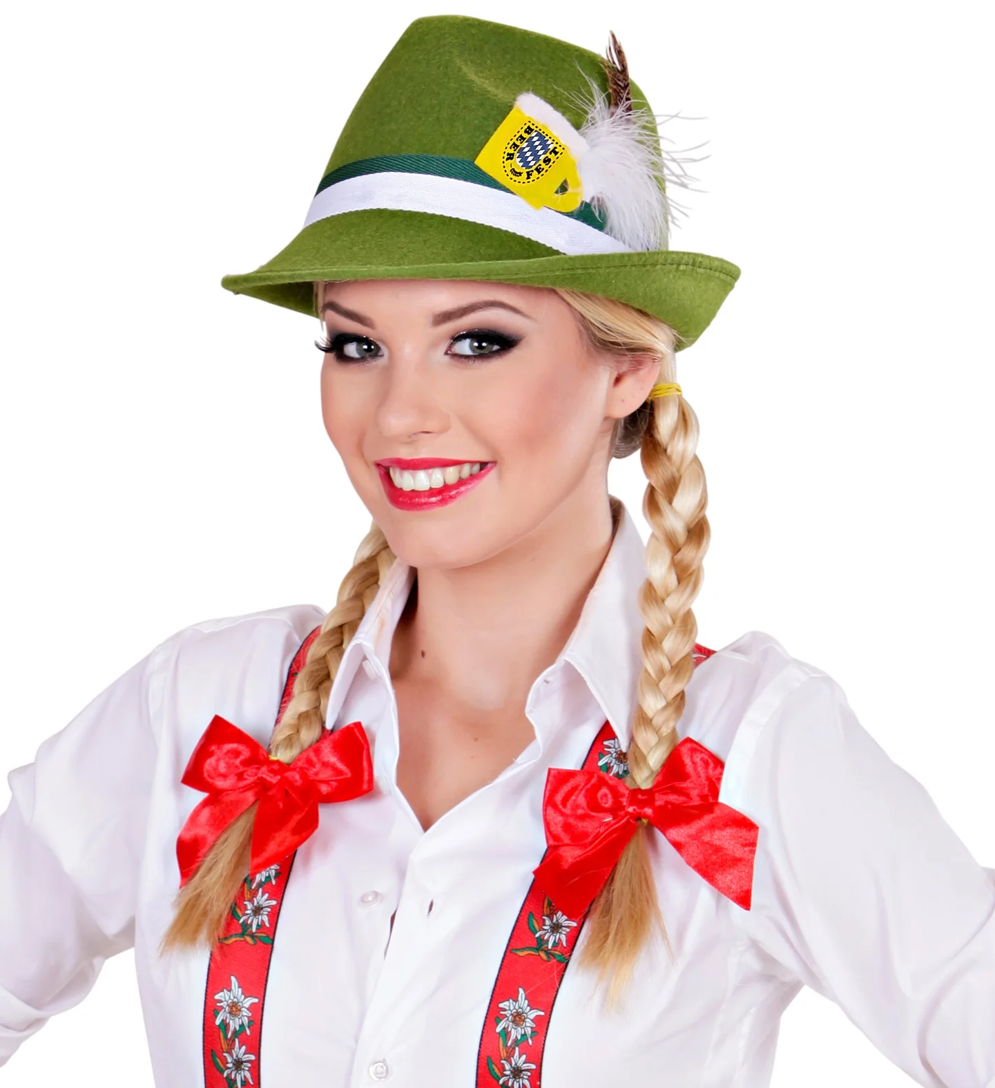 Tiroler hoed groen met veer - Image 3
