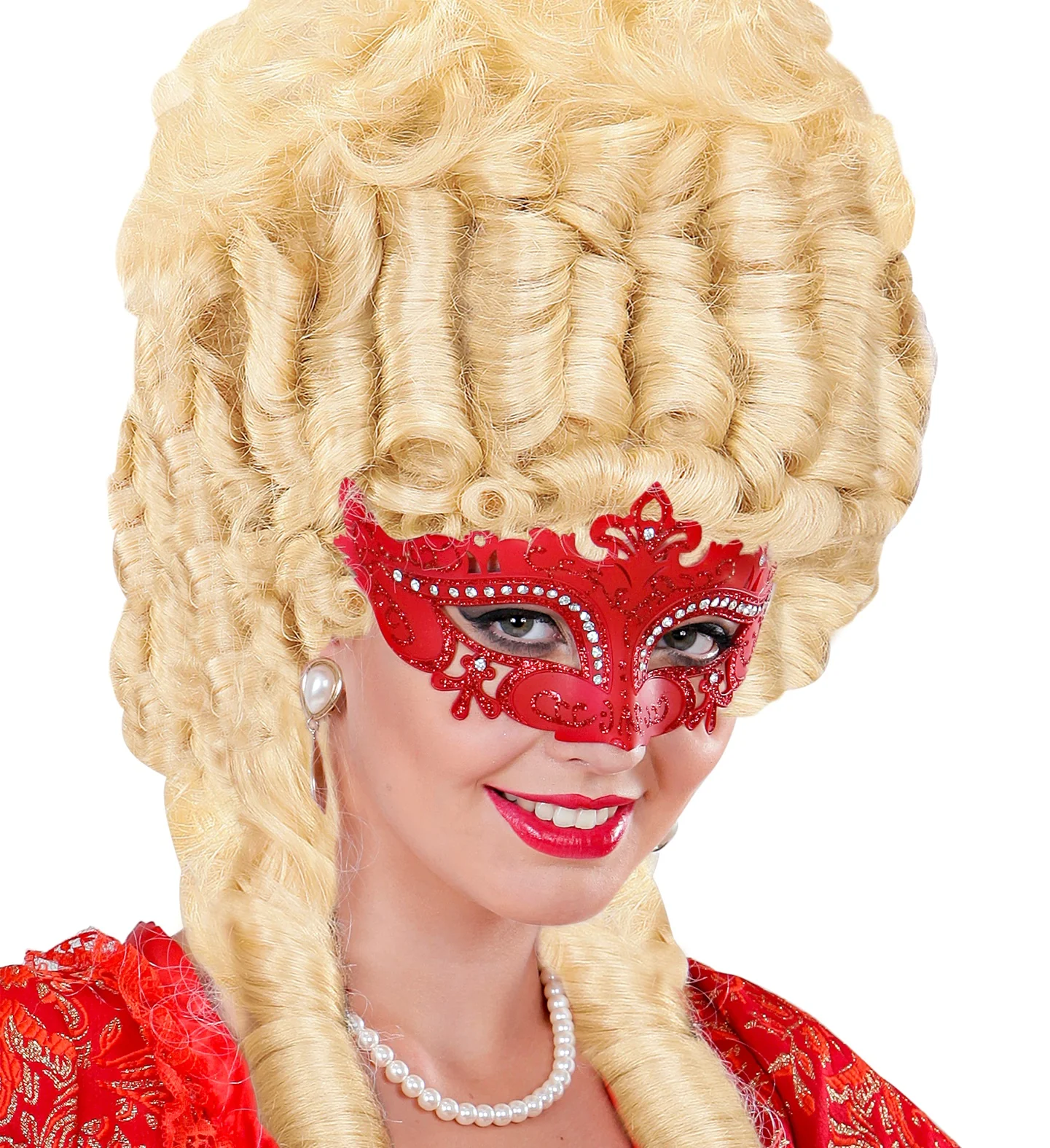 Venetiaans oogmasker Lune rood - Image 2
