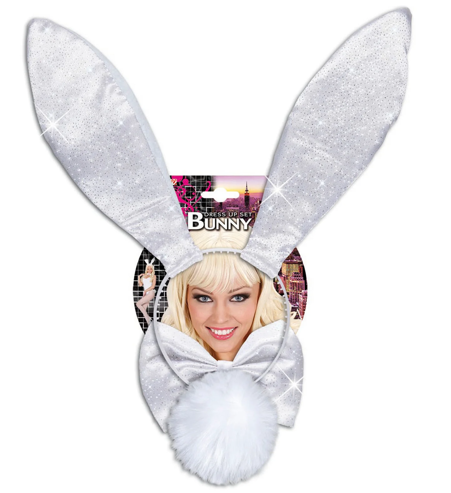 Verkleedset bunny wit glitters - Image 2