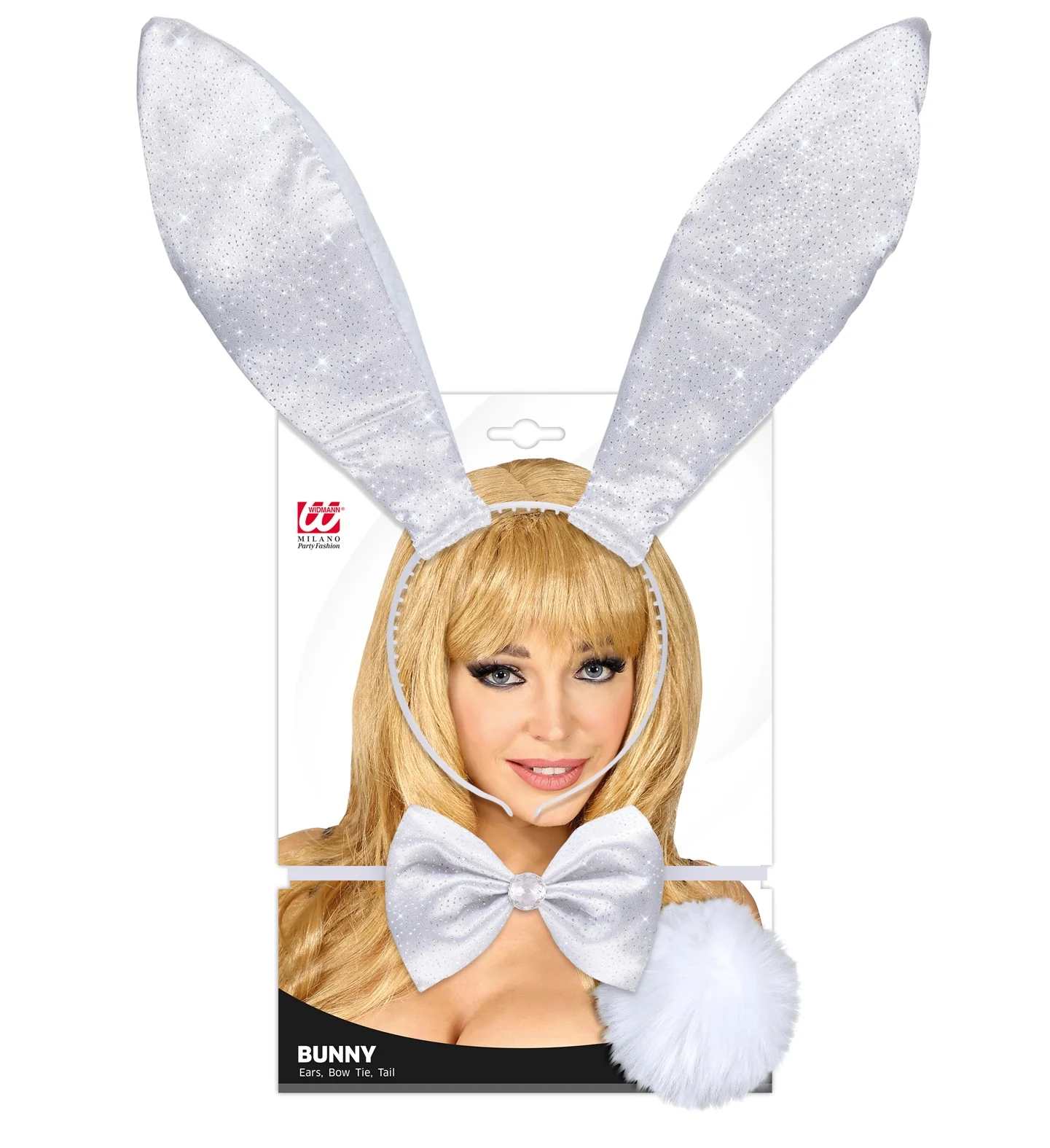 Verkleedset bunny wit glitters - Image 5