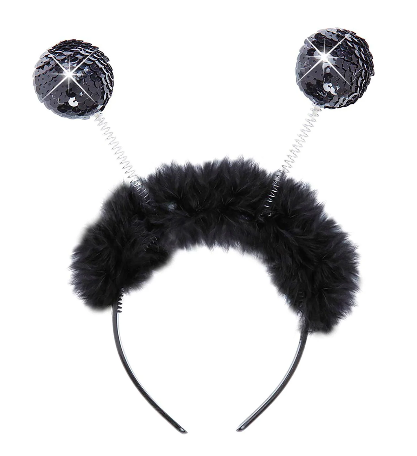 Zwarte haarband tiara bollen Belly