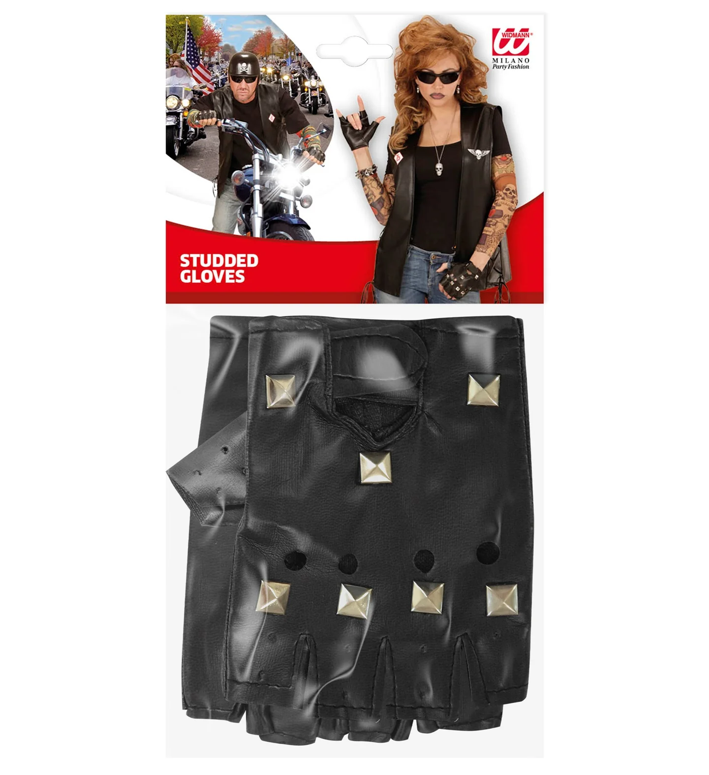Biker handschoenen / Rocker handschoenen punk - Image 6