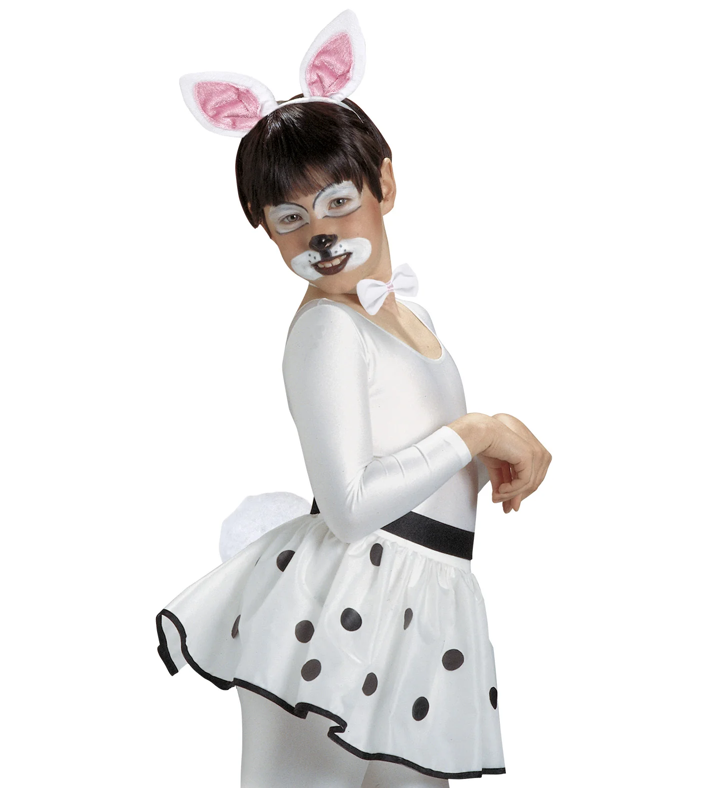 Verkleedset bunny oren met strik en staart - Image 2