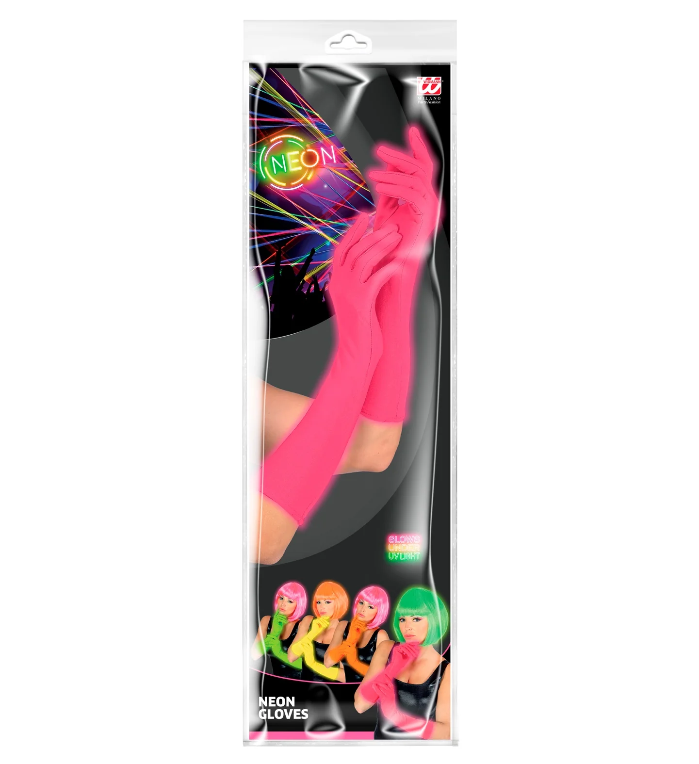 Roze handschoenen neon lang - Image 6