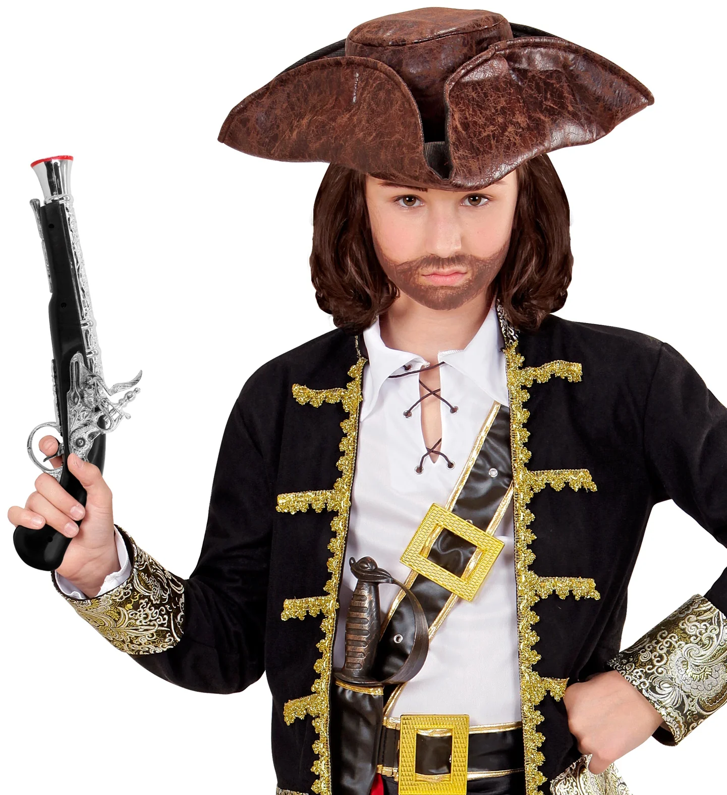 Piraten pistool zwart zilver - Image 4