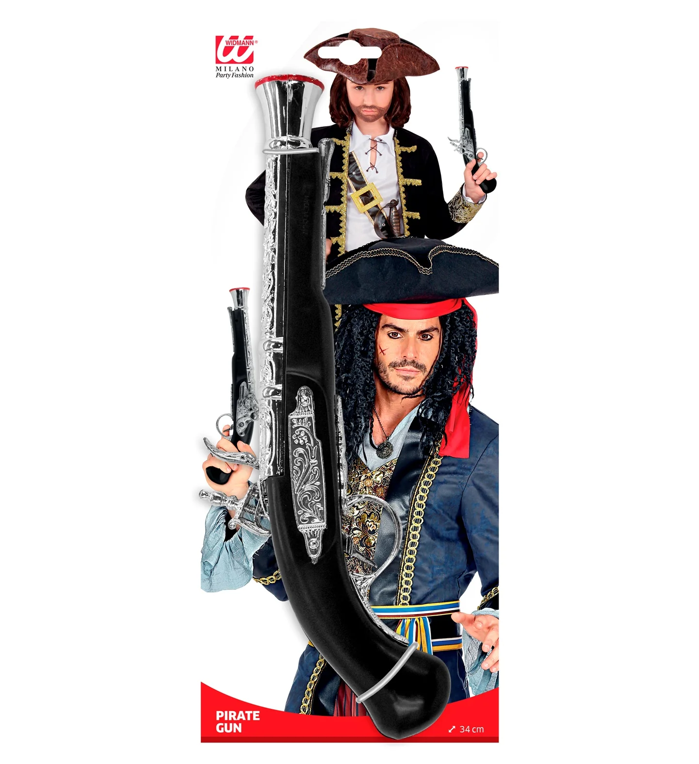 Piraten pistool zwart zilver - Image 6