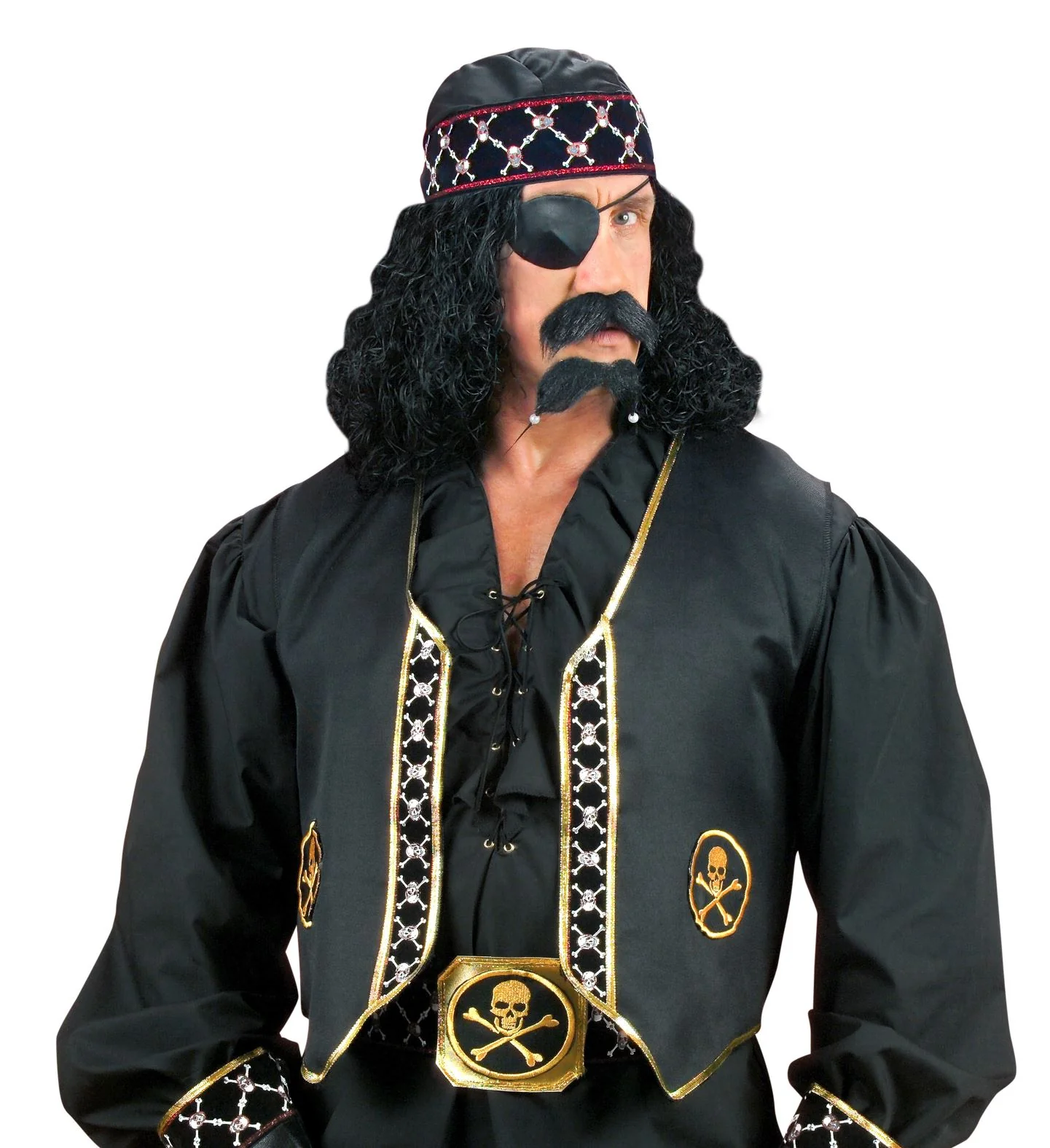 Piratenvest zwart volwassenen - Image 3