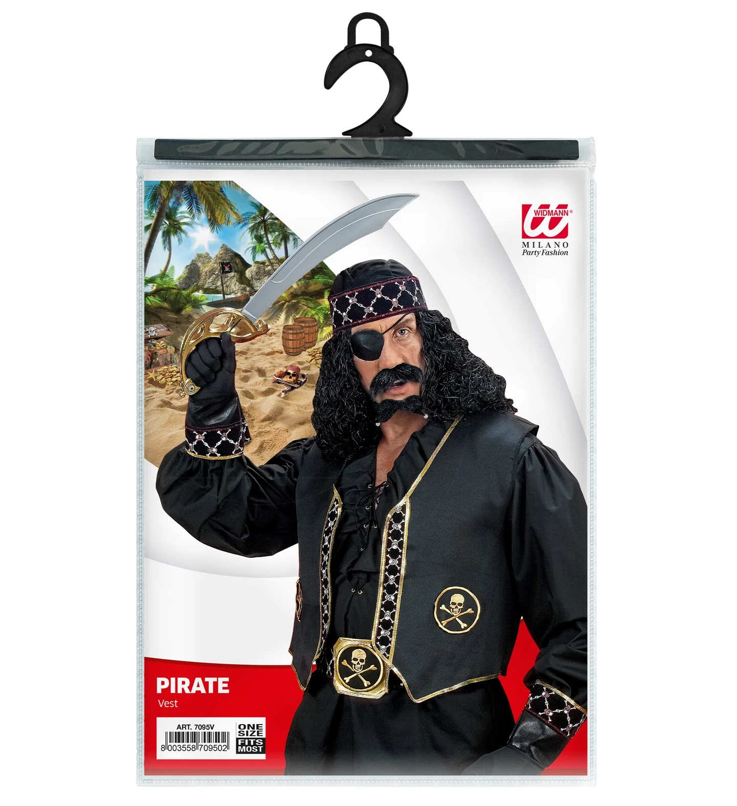 Piratenvest zwart volwassenen - Image 4