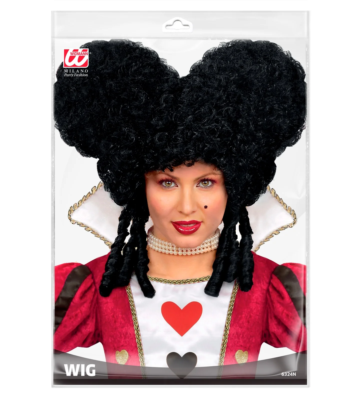 Barok pruik zwart - Image 3