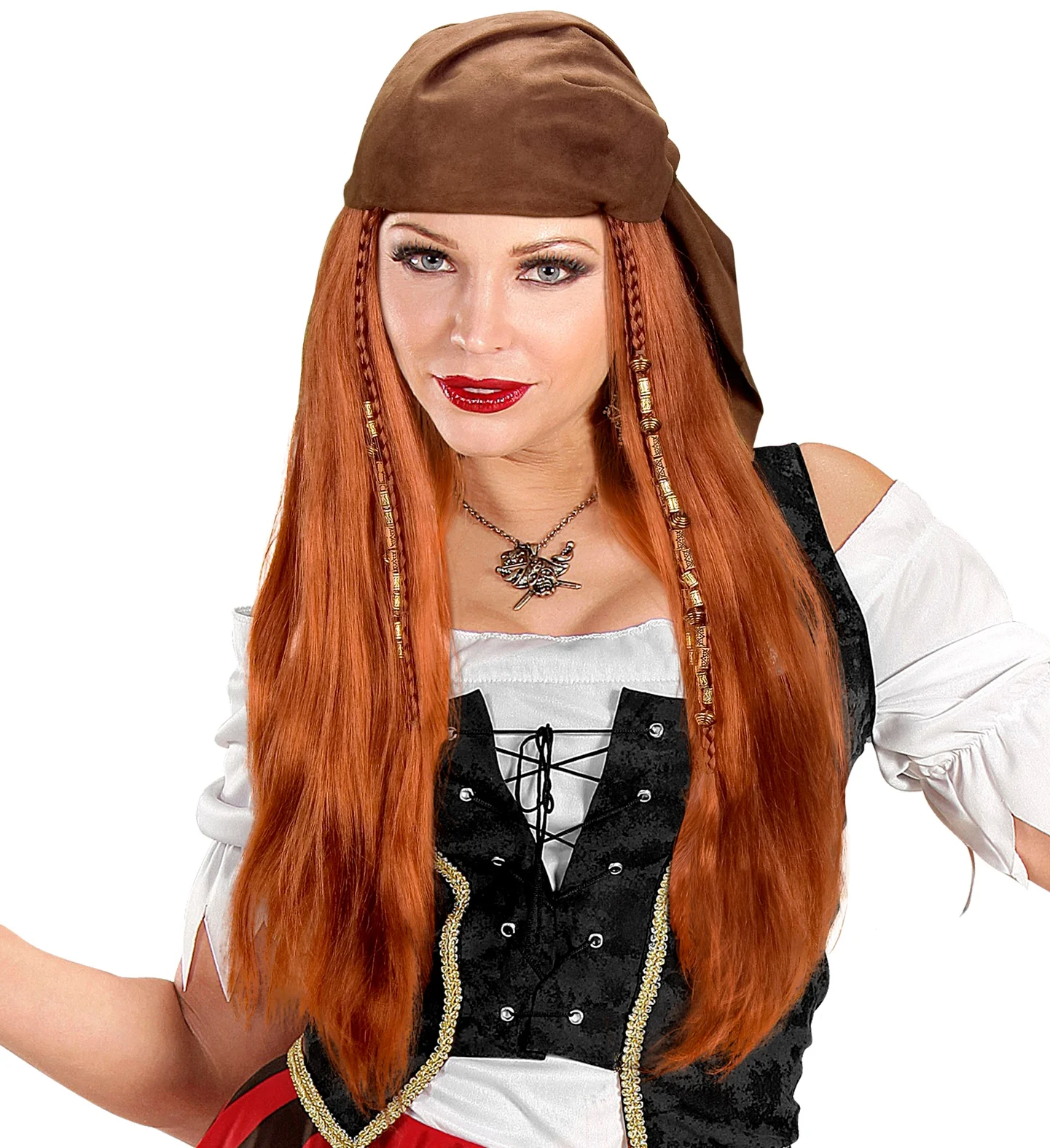 Piraten pruik met hoofdband deluxe - Image 2