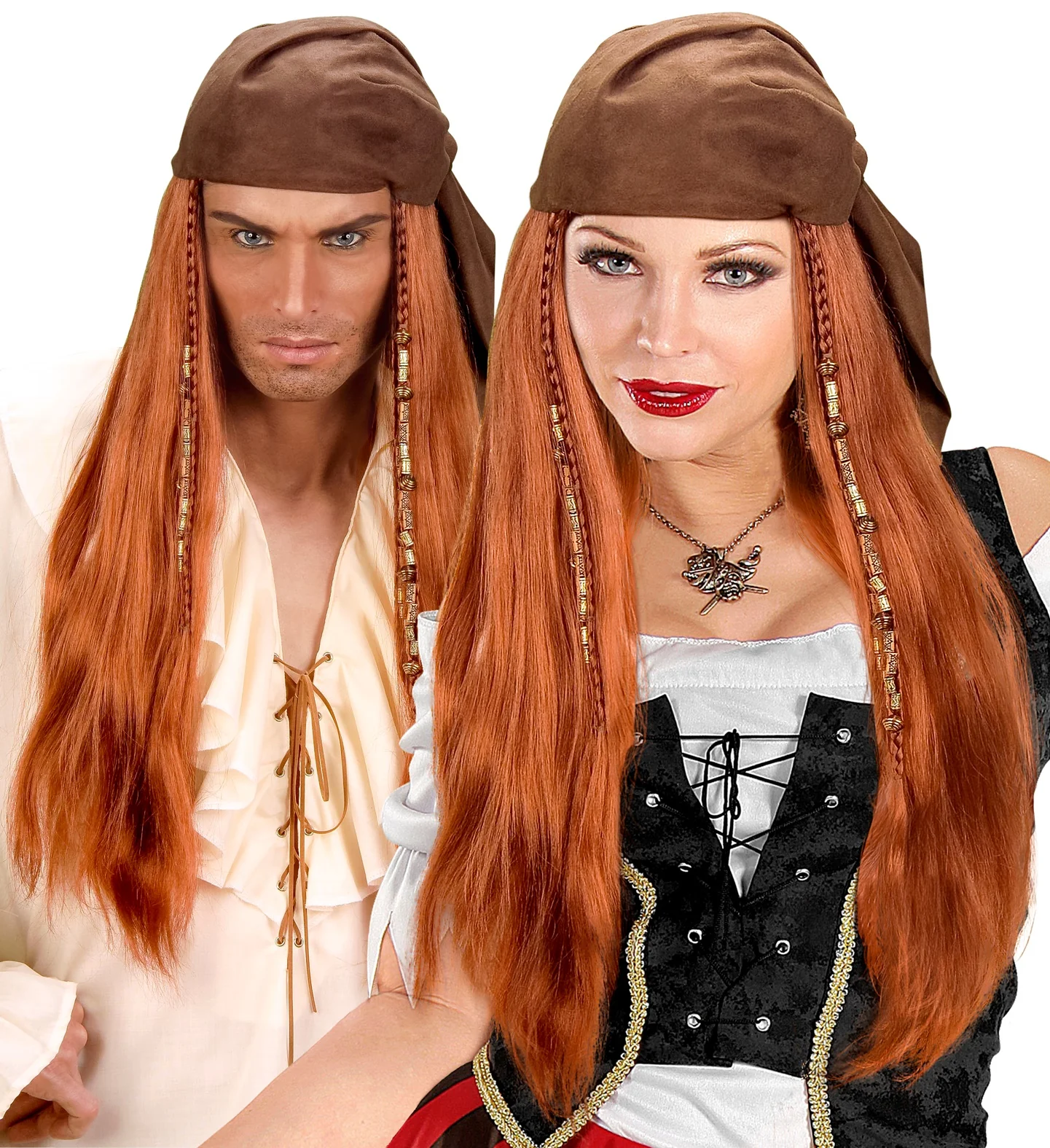 Piraten pruik met hoofdband deluxe - Image 3
