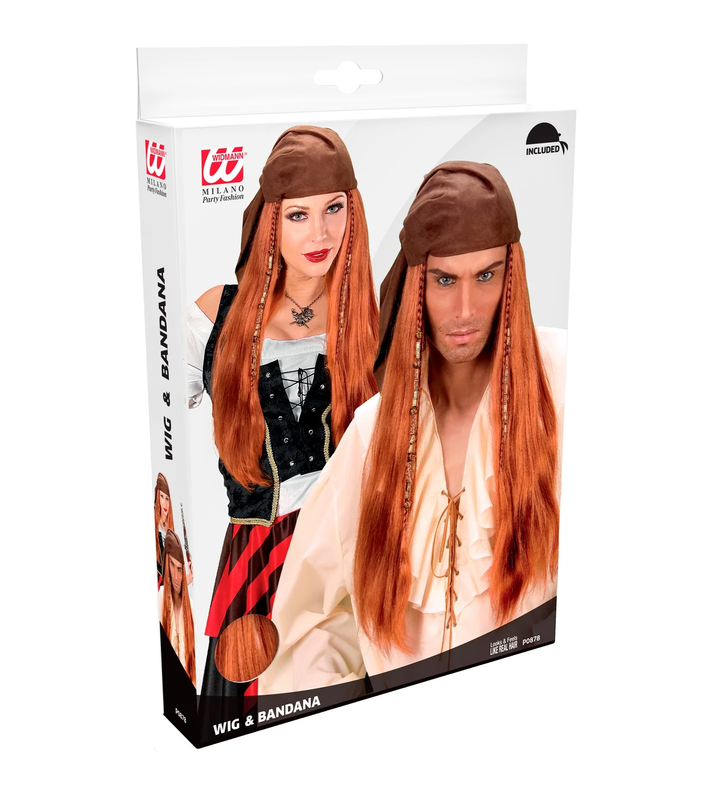 Piraten pruik met hoofdband deluxe - Image 4