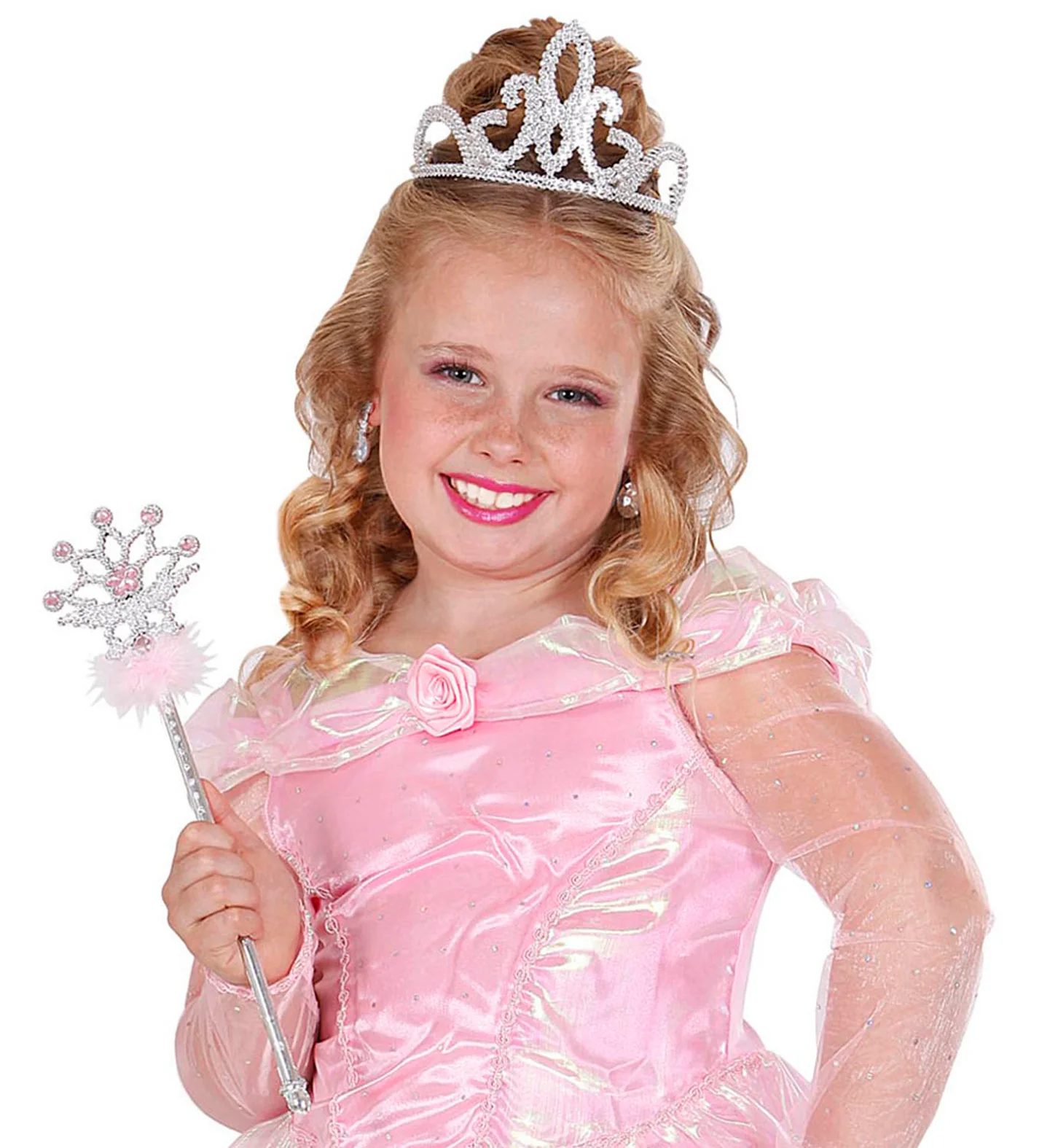 Zilveren kroontje met glitters Tiara - Image 3