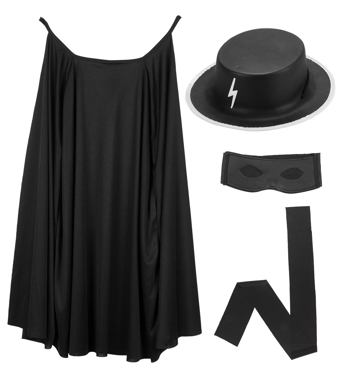 Zorro verkleedset met cape hoed masker en riem - Image 2