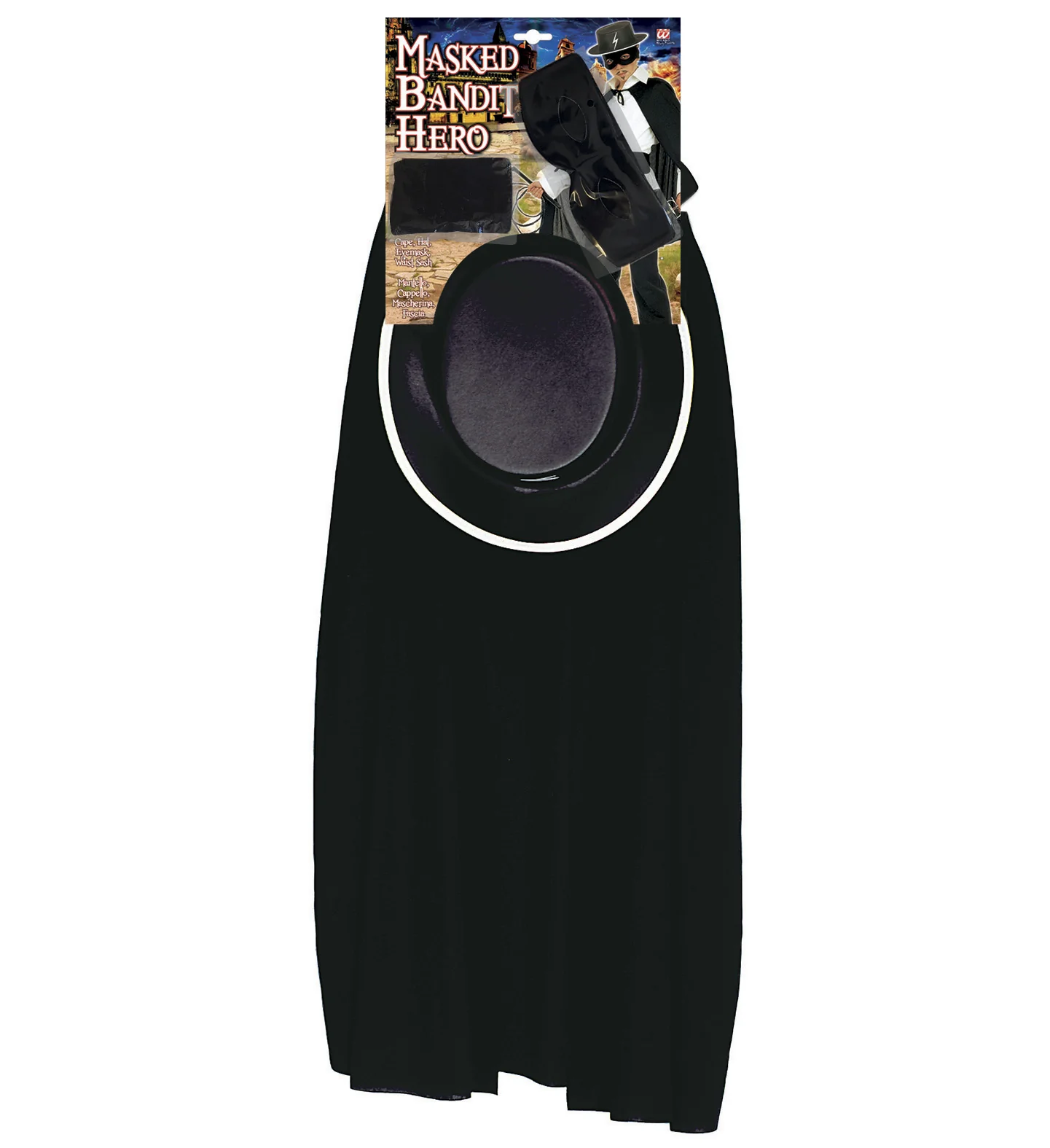 Zorro verkleedset met cape hoed masker en riem - Image 3