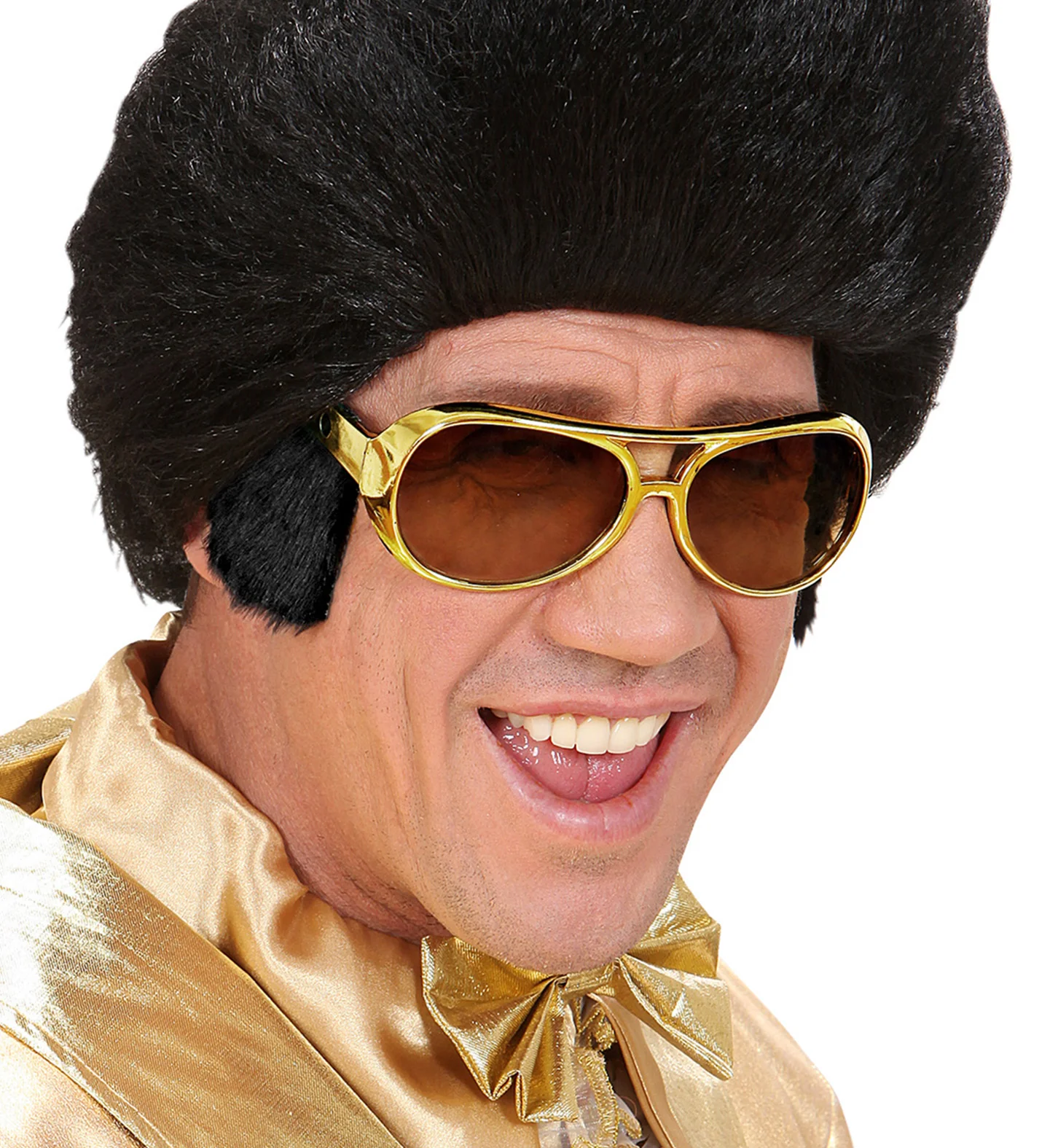 Rock 'n roll bril Elvis goud met bakkebaarden - Image 2