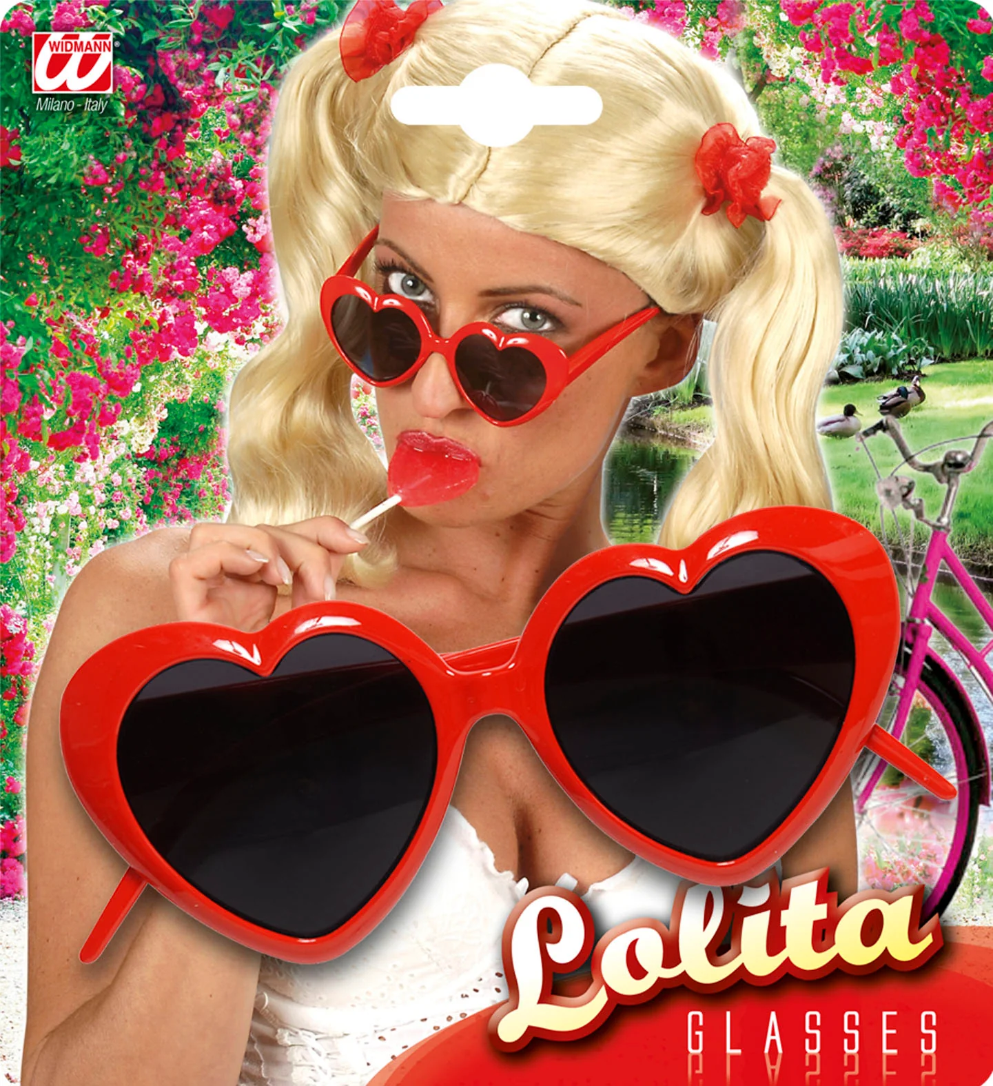 Cupido bril hartjes rood zwart - Image 4