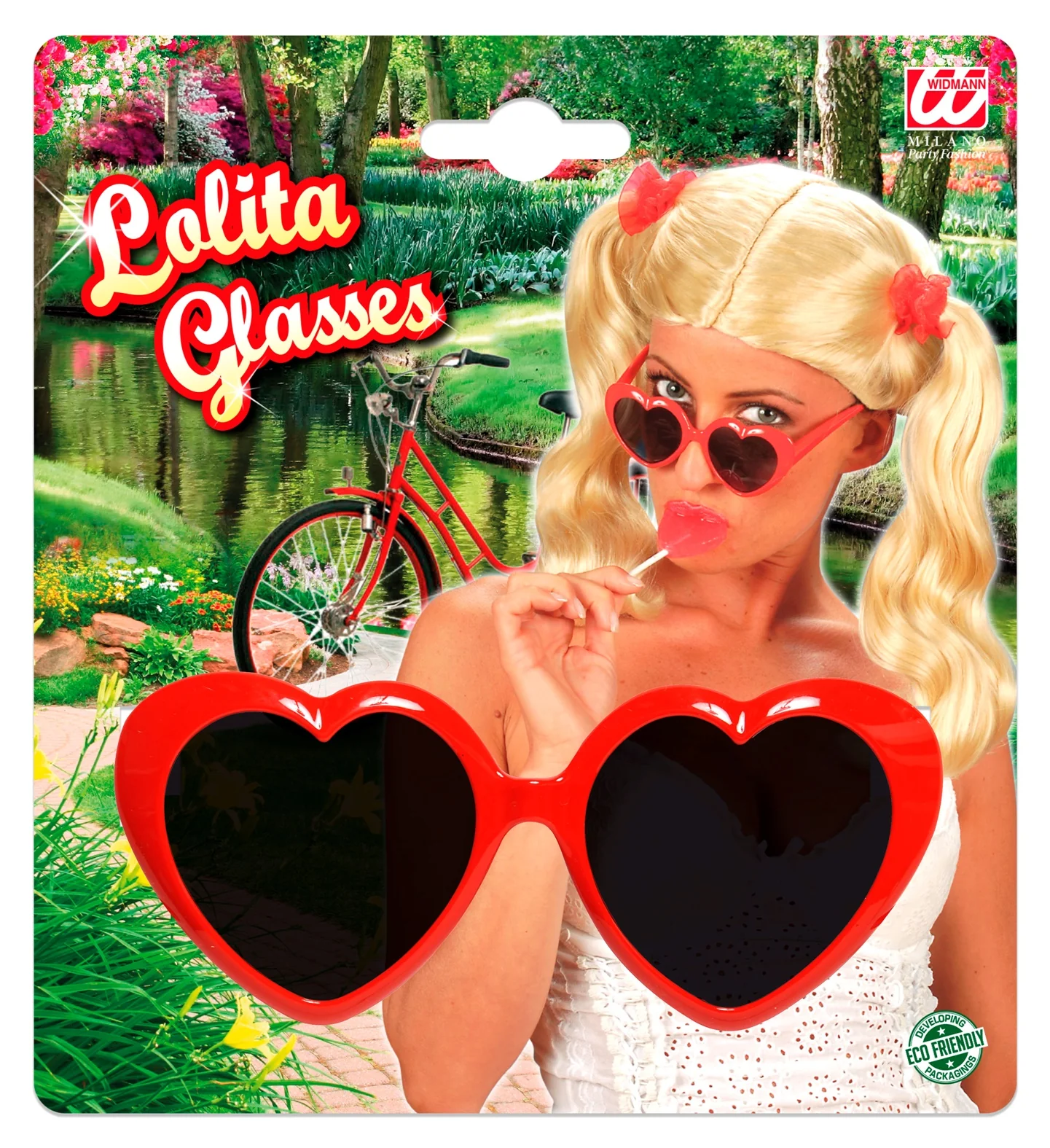 Cupido bril hartjes rood zwart - Image 5