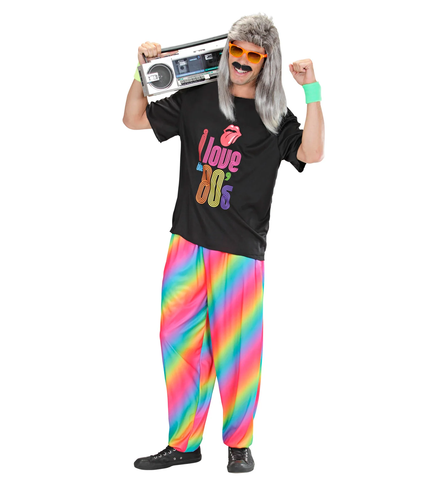 Foute disco broek regenboog print - Image 2