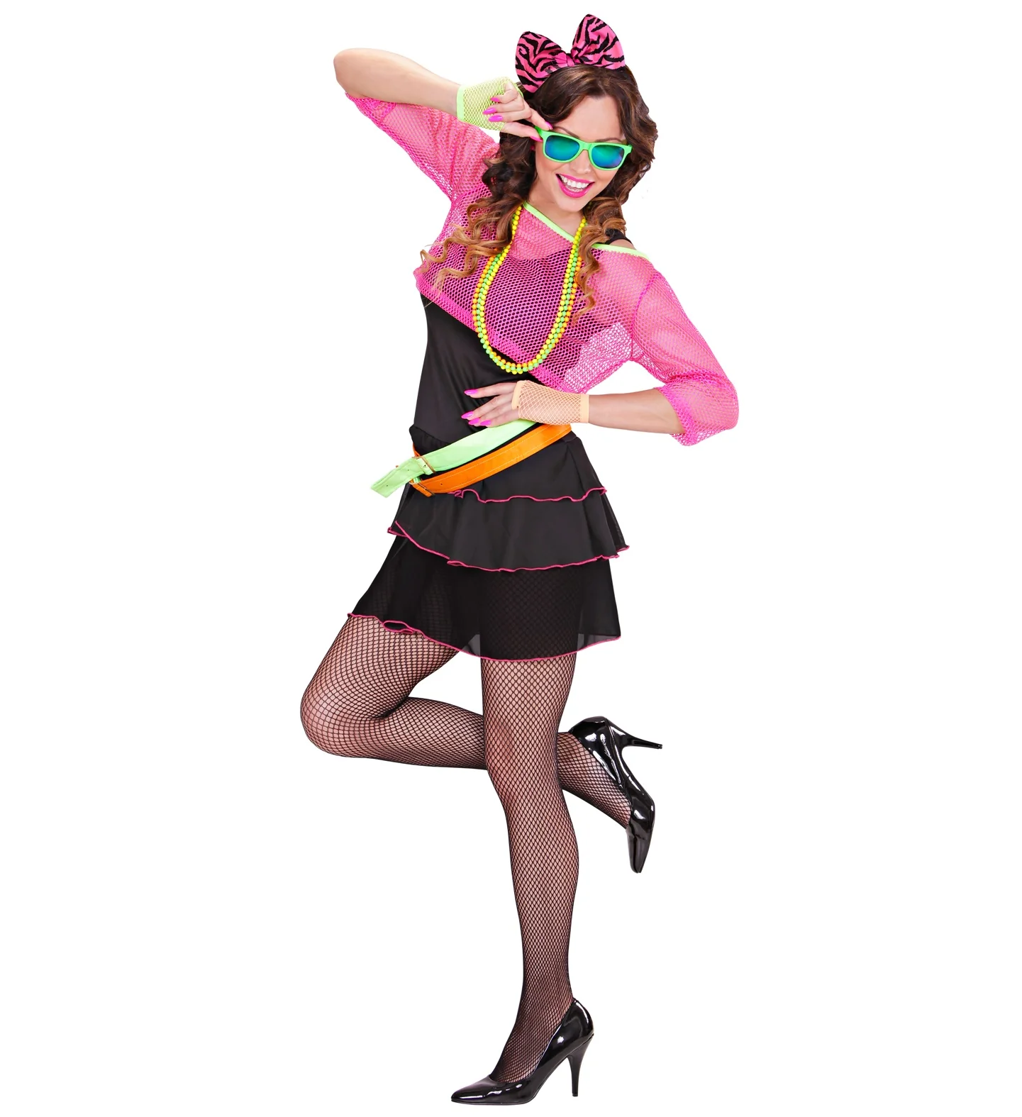 Disco kostuum jaren 80 neon Marly dames - Image 3