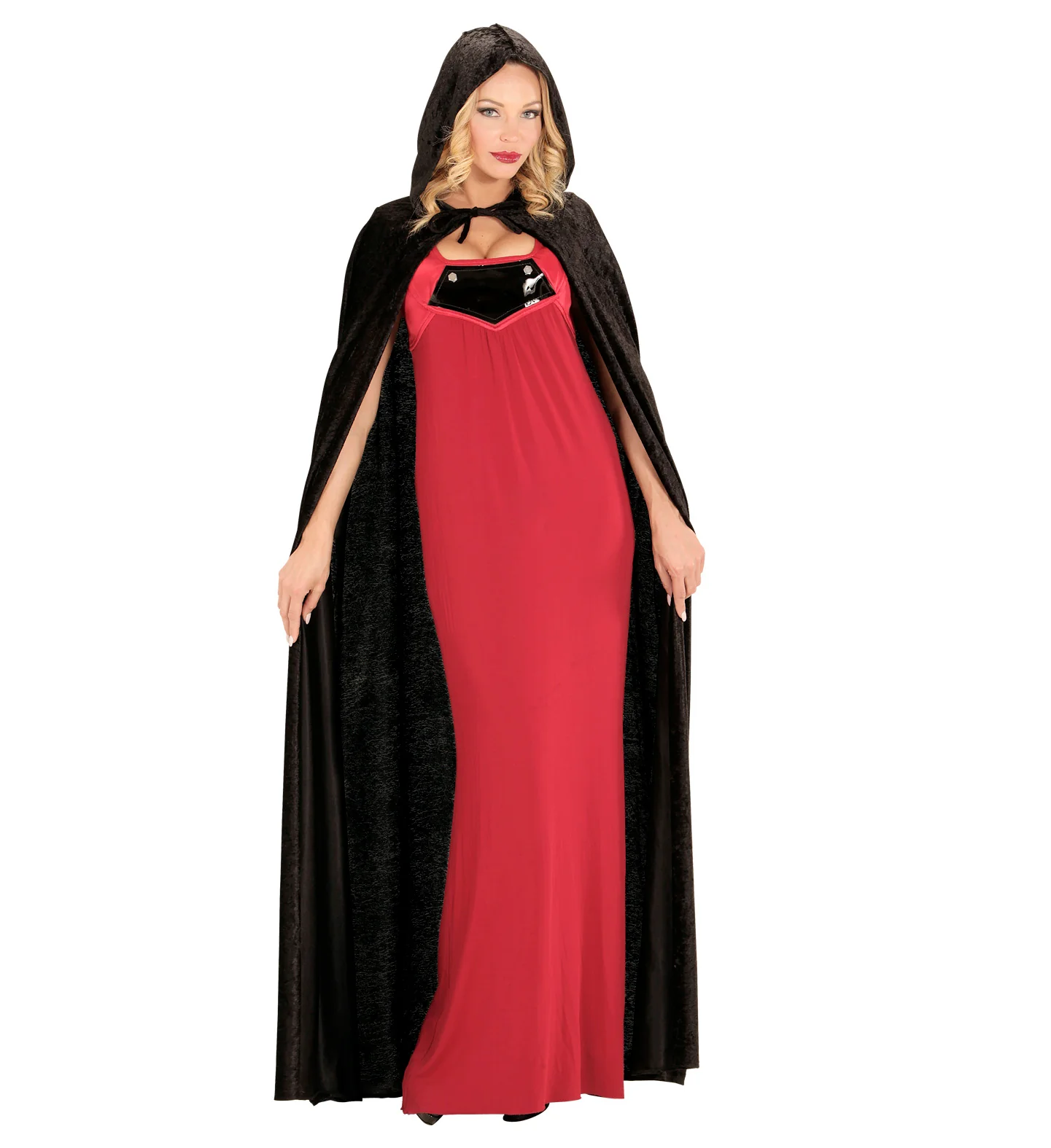 Fluwelen zwarte cape 150cm luxe - Image 4
