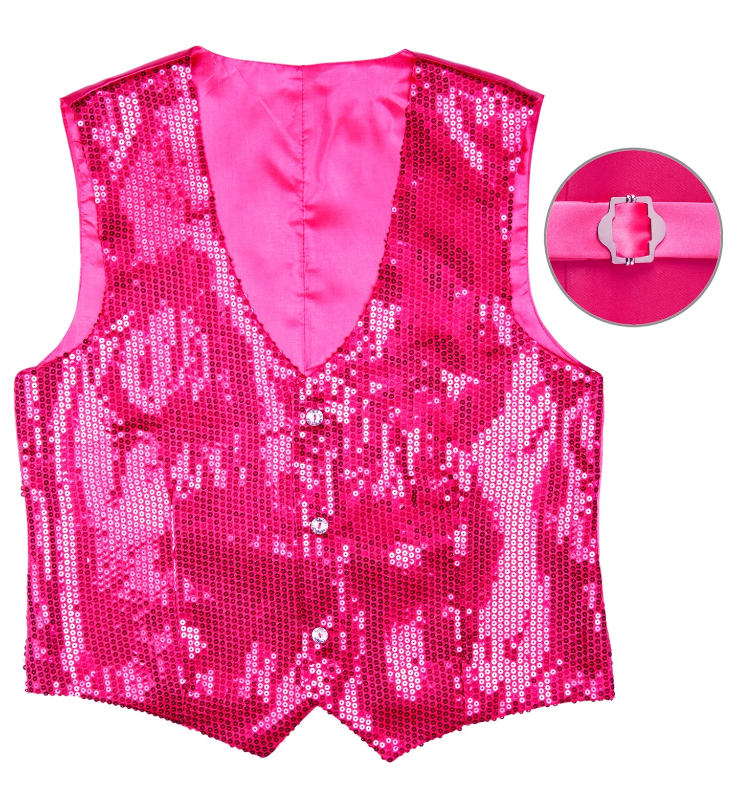 Pailletten gilet vestje roze - Image 4