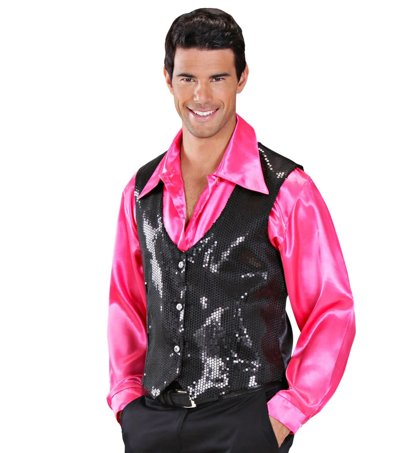 Pailletten gillet vestje zwart - Image 3