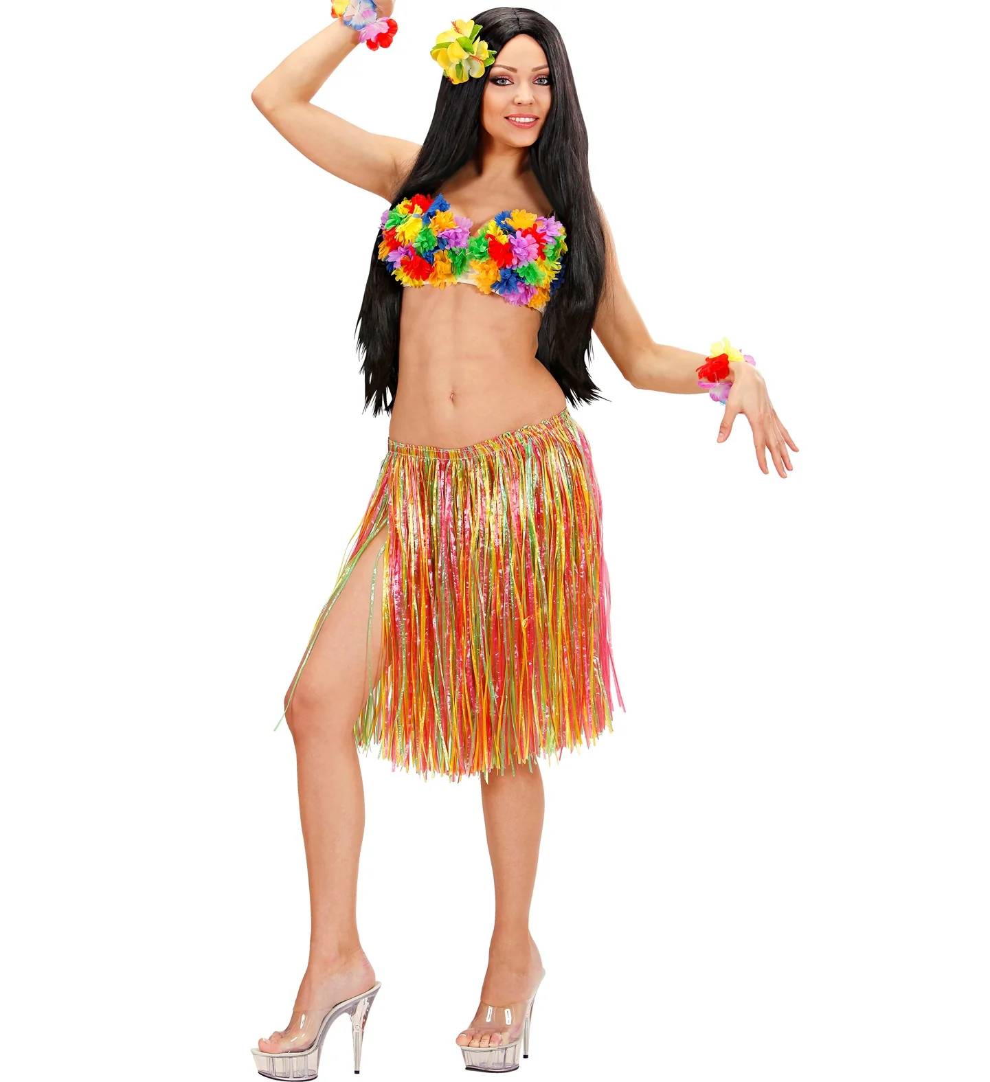 Hawaiirokje stro meerkleurig 55cm - Image 3
