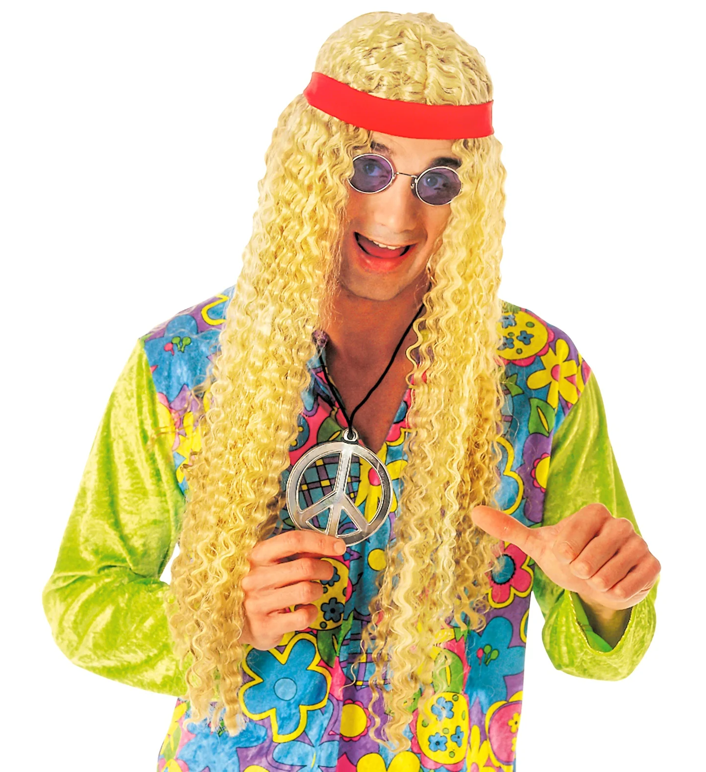 Hippie pruik wafel met hoofdband